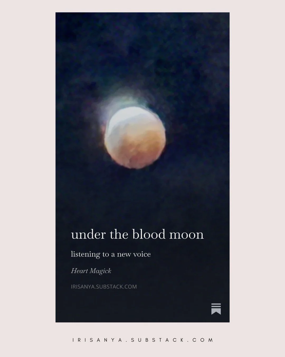 Coming on Monday...

how the blood moon eclipse lit the sky

Sign up for my free substack to get it delivered right to you every week...

#BloodMoon #FullMoon #Change