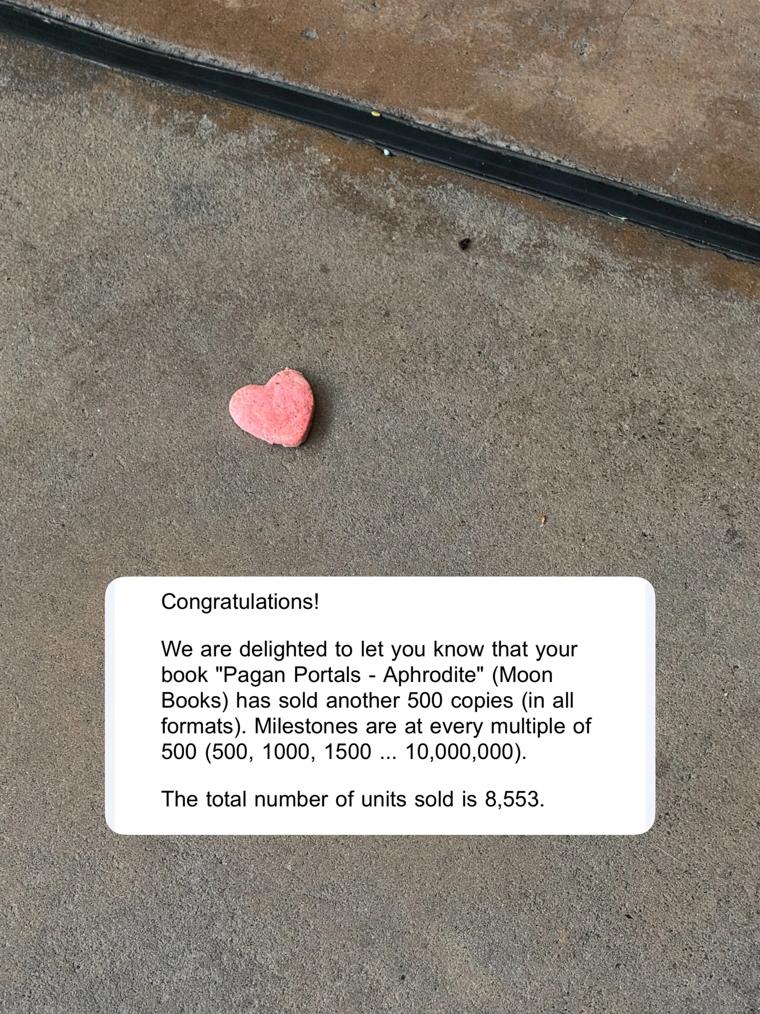 Oh Aphrodite&hellip;our words continue to find their way out in the world.

Thank you for your support.
Thank you for teaching me grace and kindness.
Thank you for loving me again and again.

May our work together continue to grow and deepen in delig