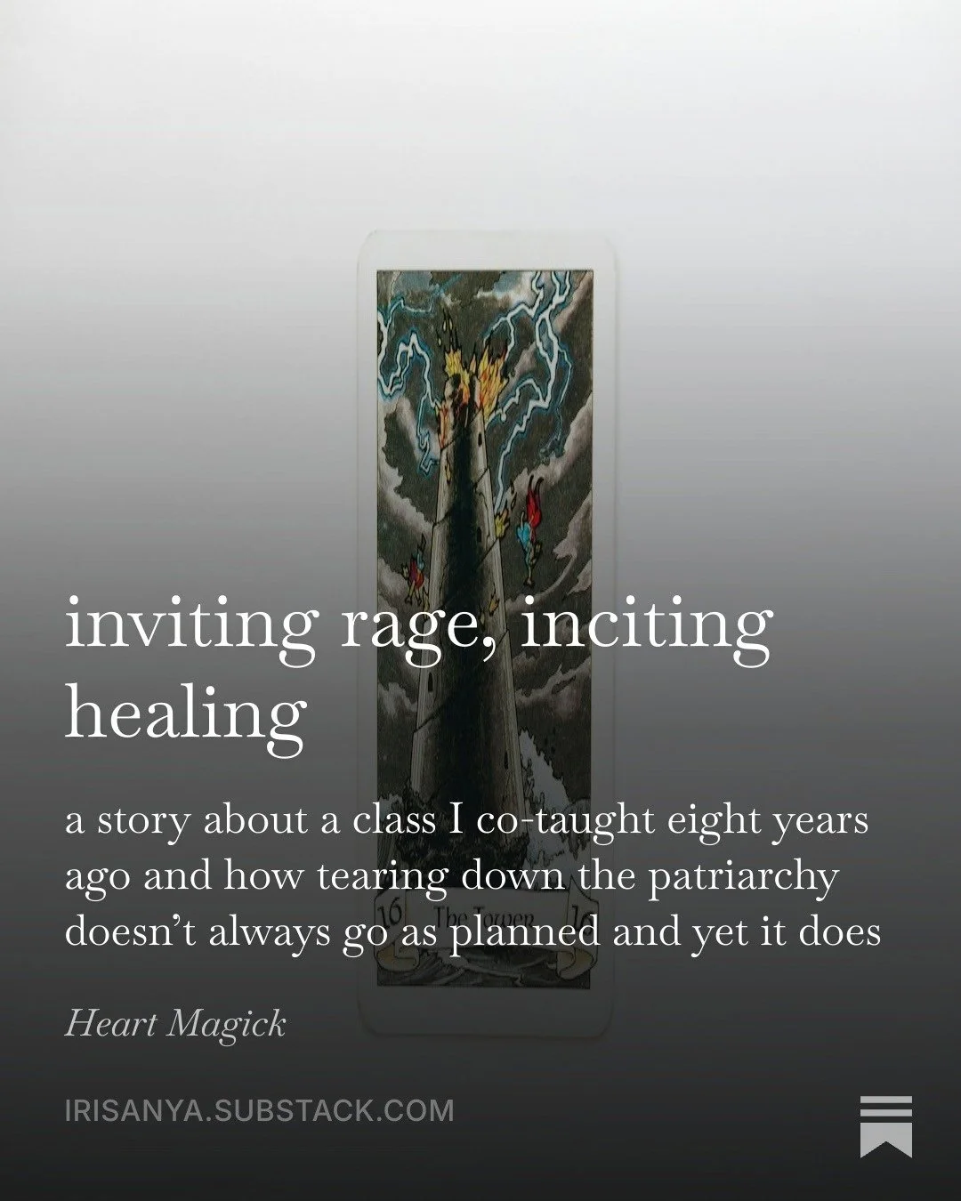 exploring anger
breaking towers
deconstructing uncertainty's grip
hecate

Next week's essay is about rage. Of course.

#hecate #hekate #rage #anger #tower