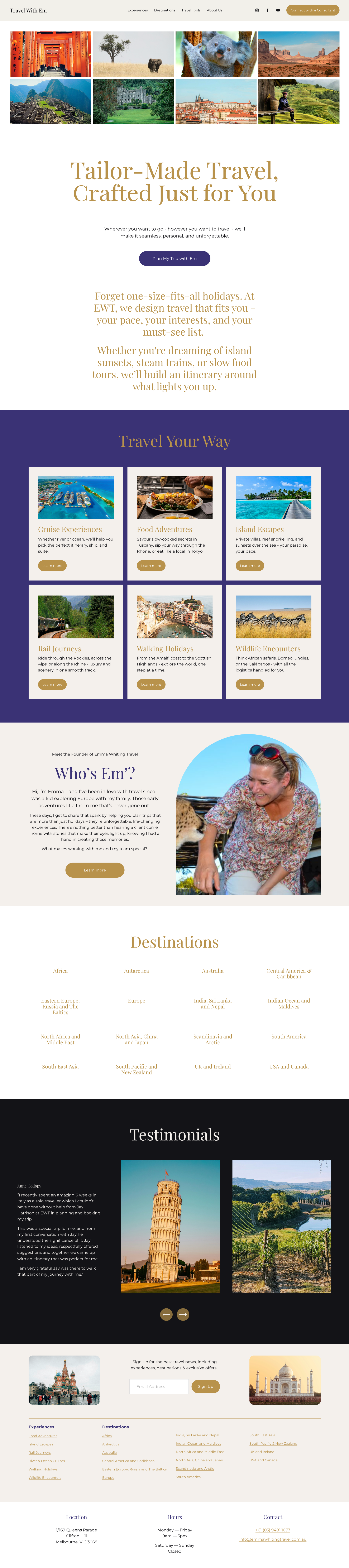Emma Whiting Travel - premium service