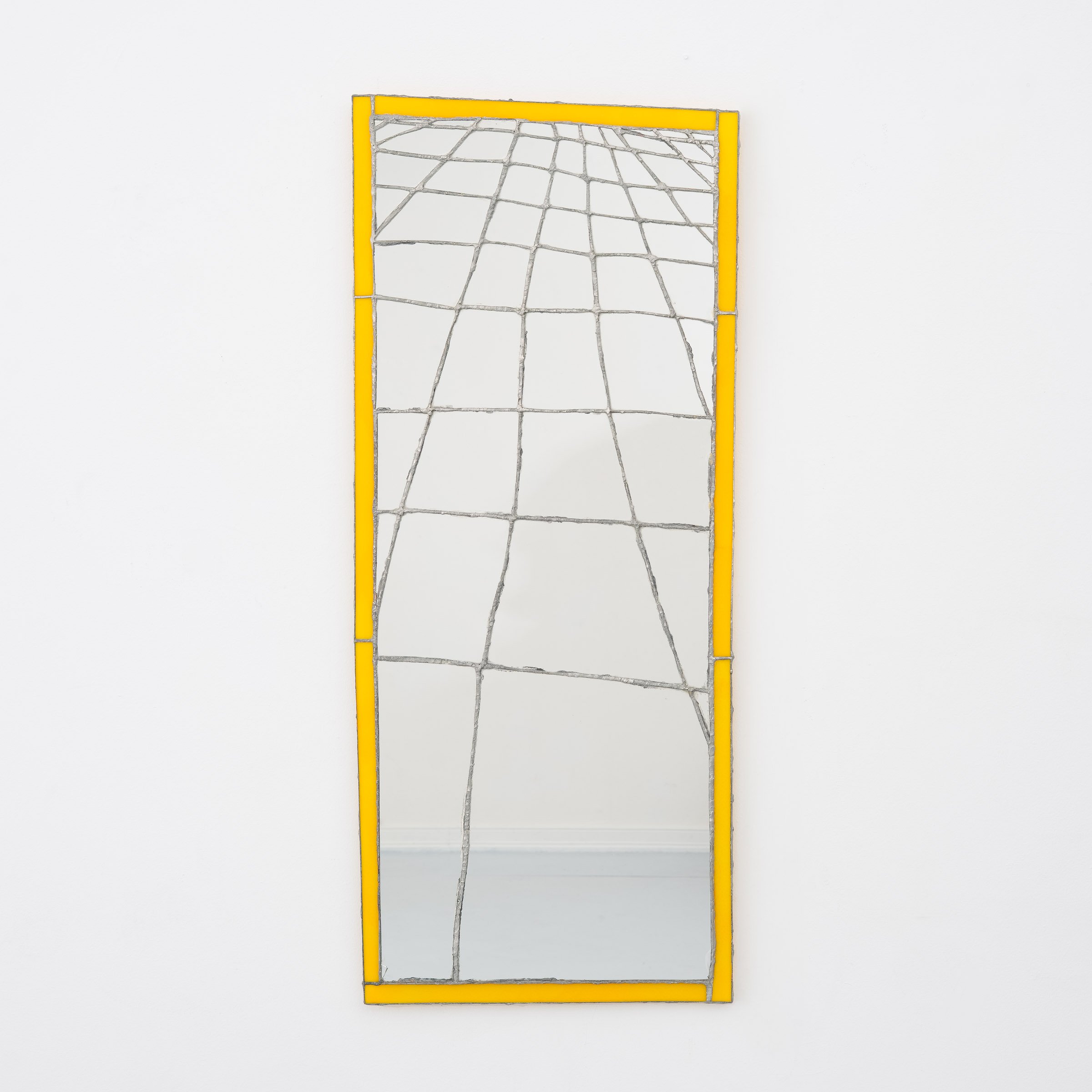 Jonny Campolo
Lemon Perspective, 2023
Stained glass, silver solder, lemon juice
44 x 19 in