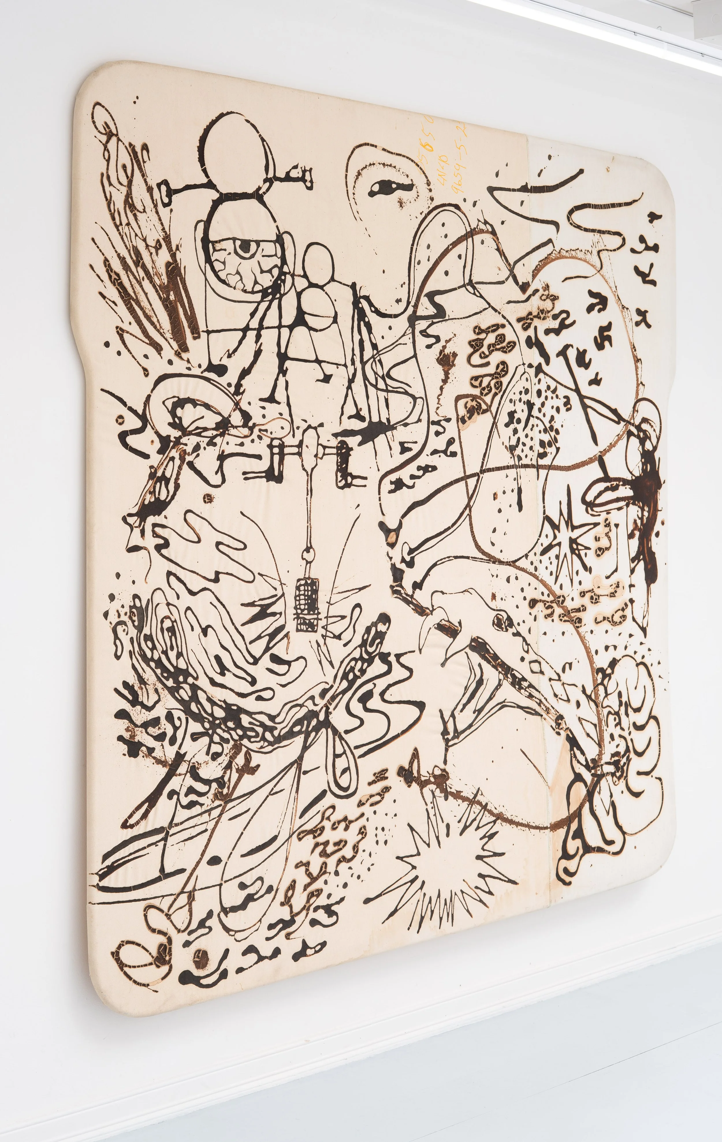 Bill Saylor,  Occupant Stimulator , 1996 (detail). Sea kelp on fabric, 81 1/2 x 81 1/2 in