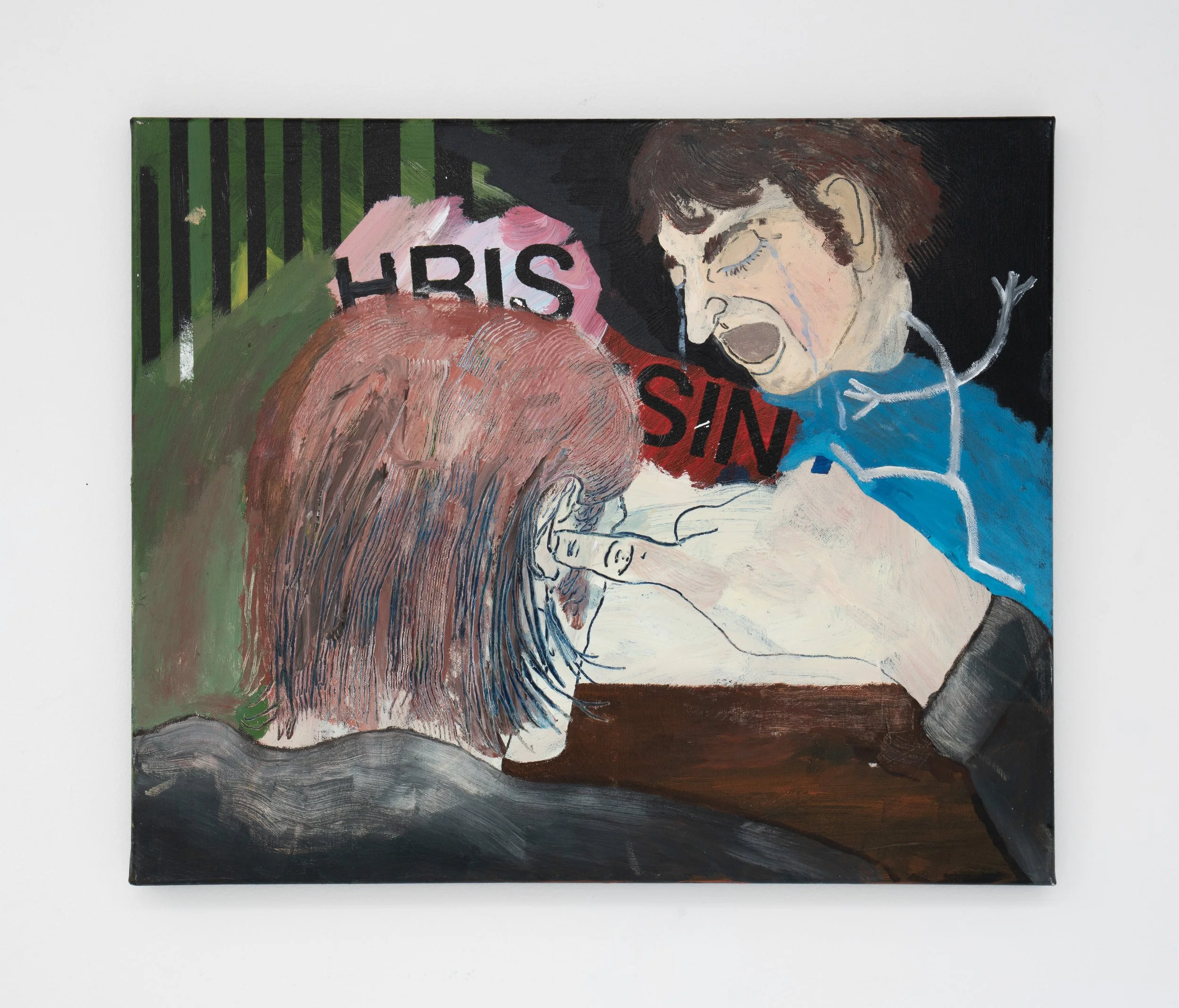 Chris Retsina,  Can’t Tell Me Shit , 2025. Acrylic on canvas, 19 1/2 x 23 1/2 in.
