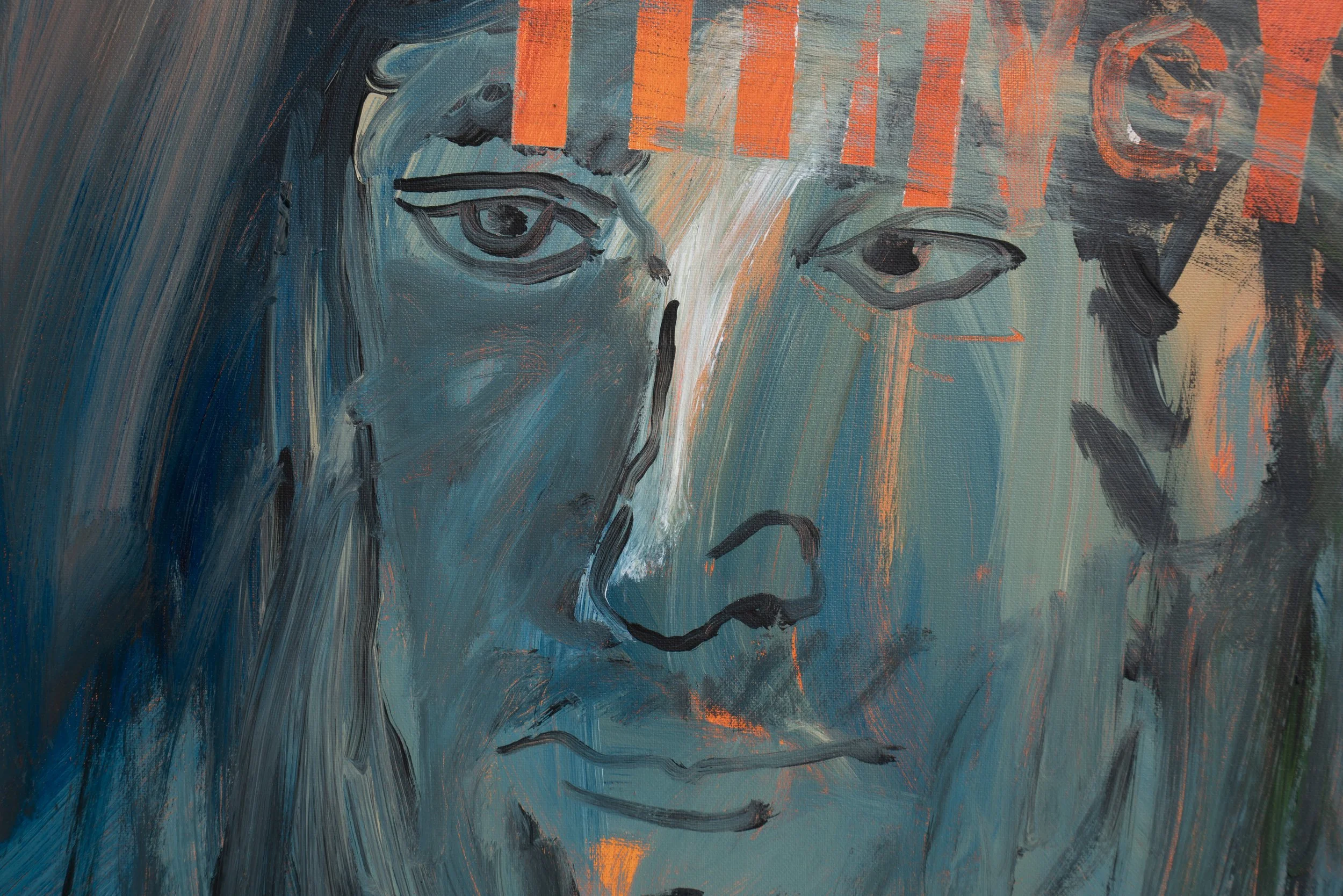 Chris Retsina,  So Often Just A Losing Thingy , 2026 (detail). Acrylic on canvas, 36 x 24 in.