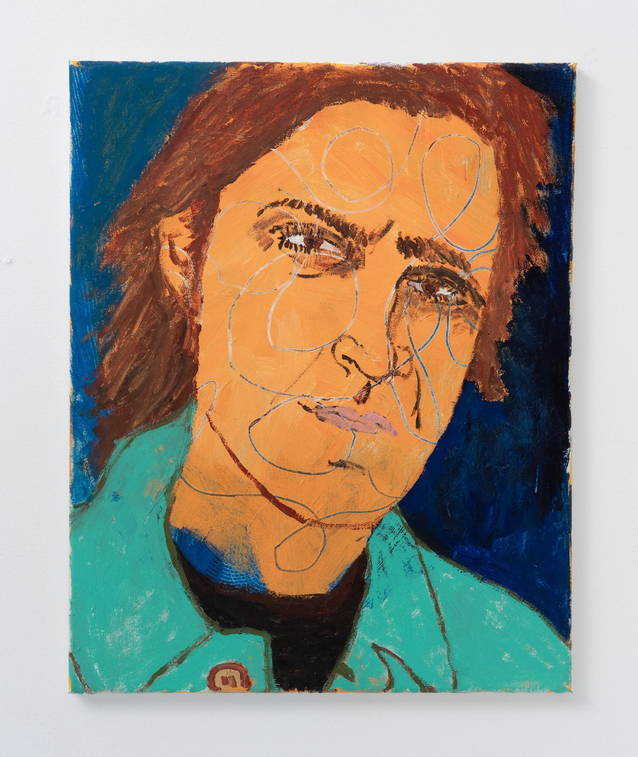 Chris Retsina,  Swirly , 2025. Acrylic on canvas, 20 x 16 in.