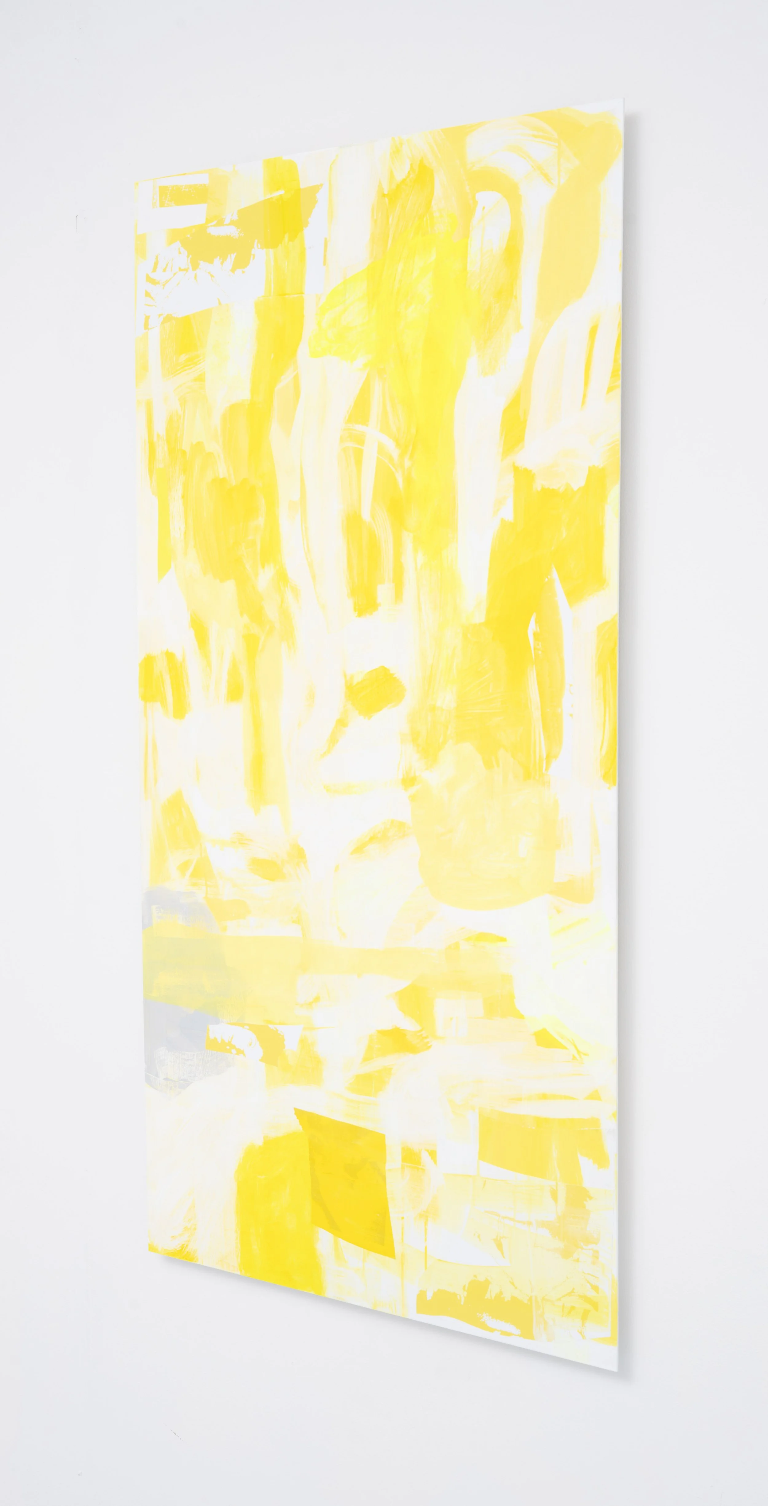 Michele Araujo,  Untitled, 218 , 2026. Mixed media, collage on aluminum, 52 x 30 in.