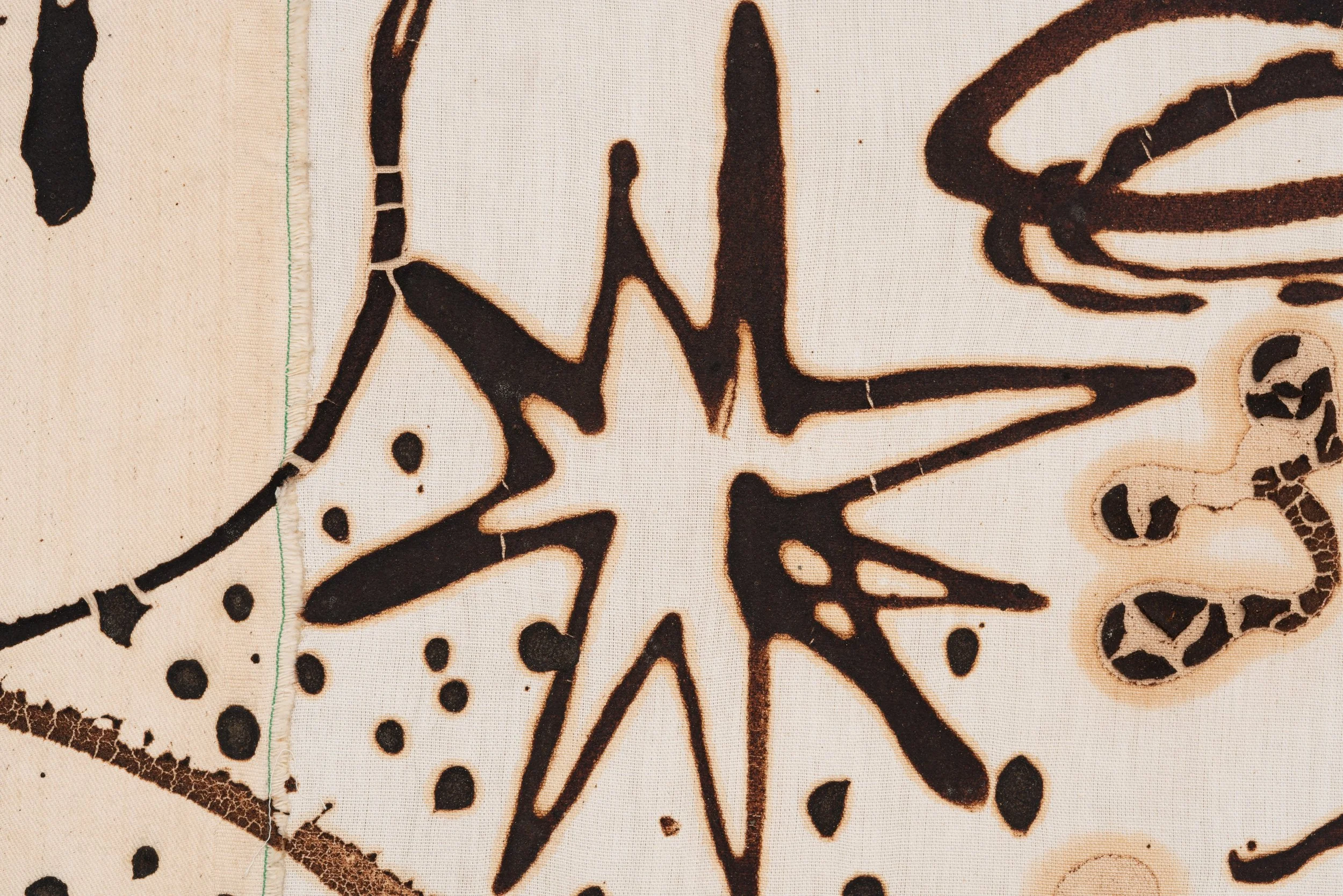 Bill Saylor,  Occupant Stimulator , 1996 (detail). Sea kelp on fabric, 81 1/2 x 81 1/2 in