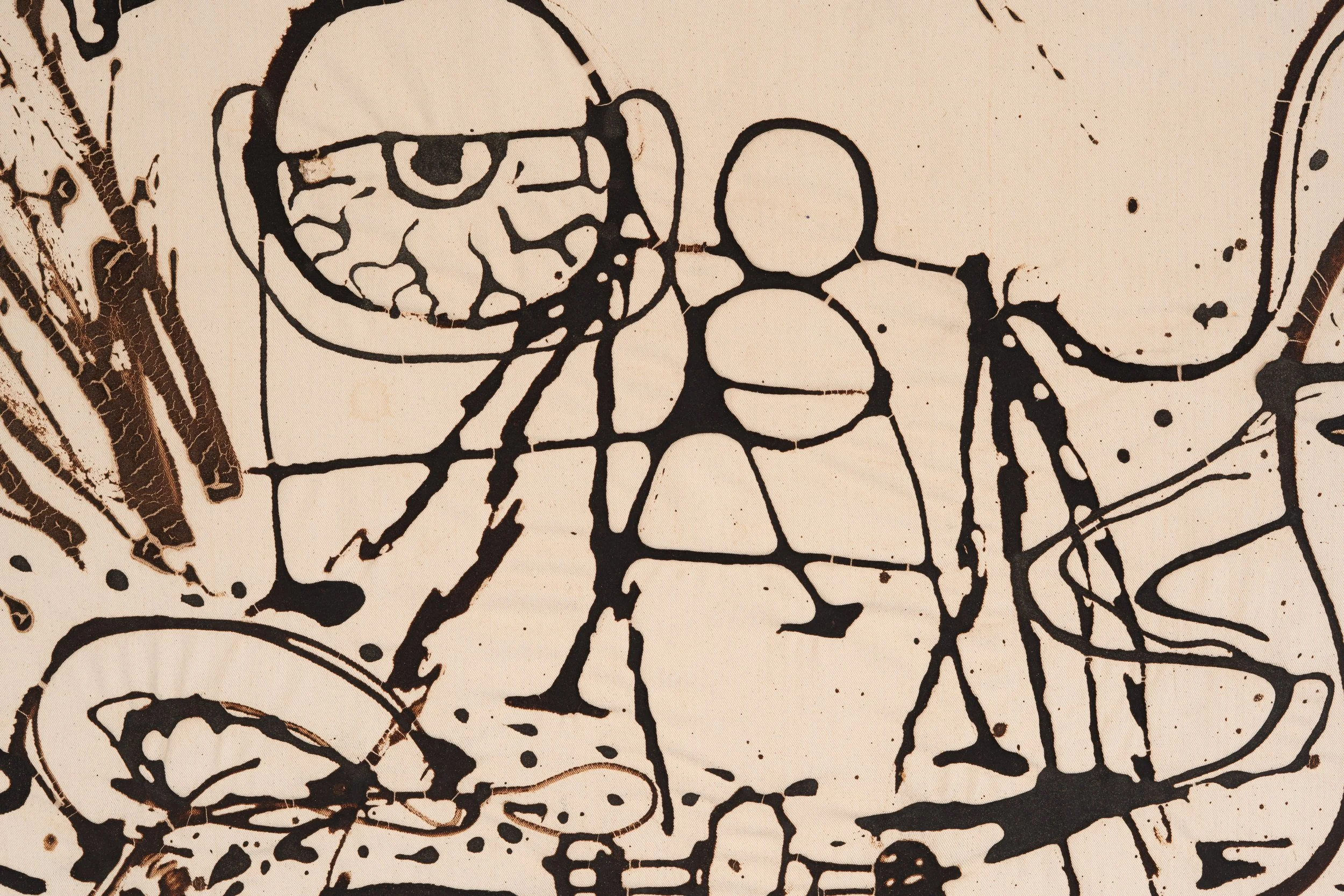 Bill Saylor,  Occupant Stimulator , 1996 (detail). Sea kelp on fabric, 81 1/2 x 81 1/2 in