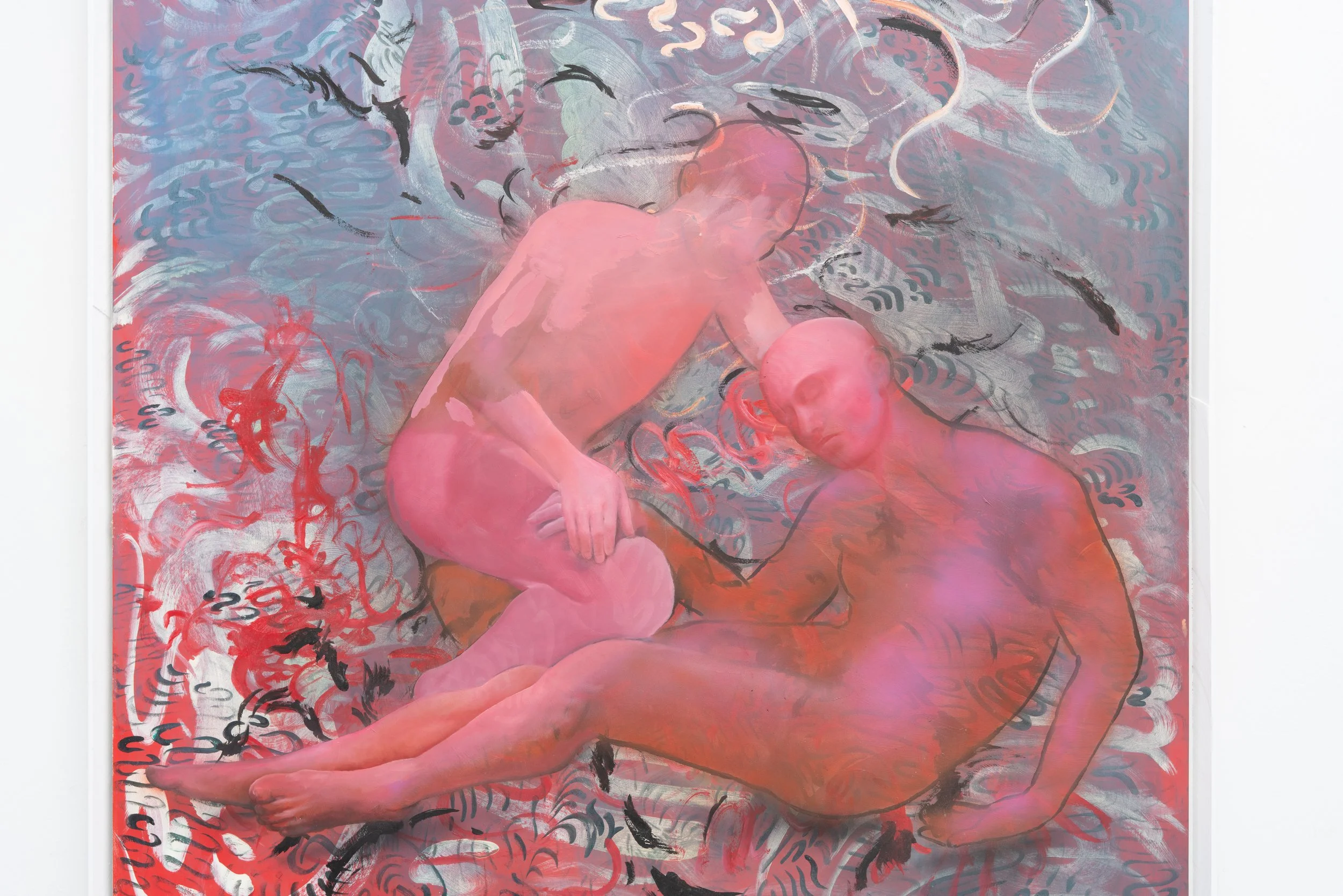 Pat Reynolds,  Venus Lamenting the Death of Adonis , 2024–2026 (detail). Oil, acrylic, and latex on gypsum board, painted pine; 98 x 50 x 2 in.