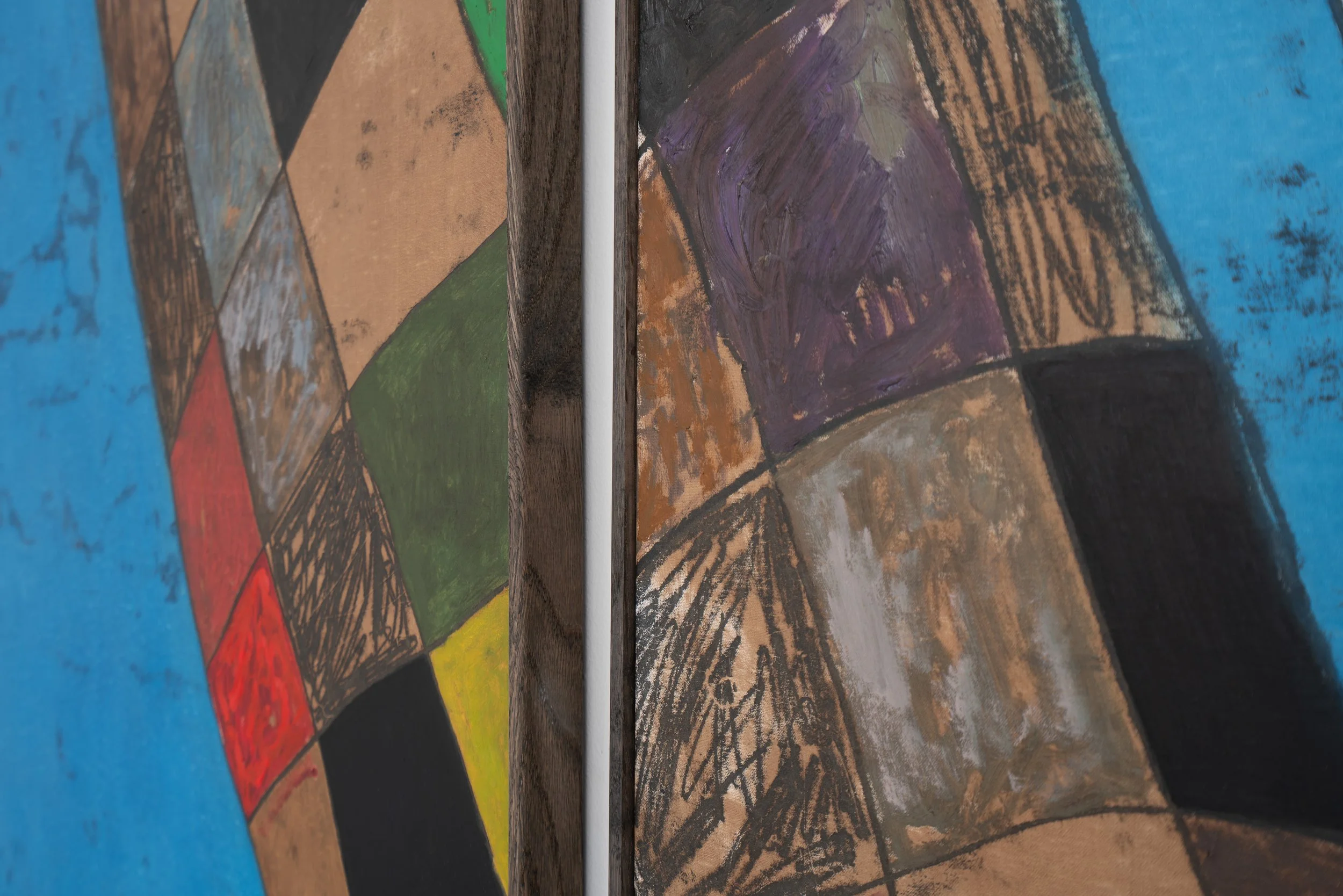 Nick Irzyk,  Factory , 2025 (detail). Oil on canvas, 91 1/4 x 236 1/2 in.