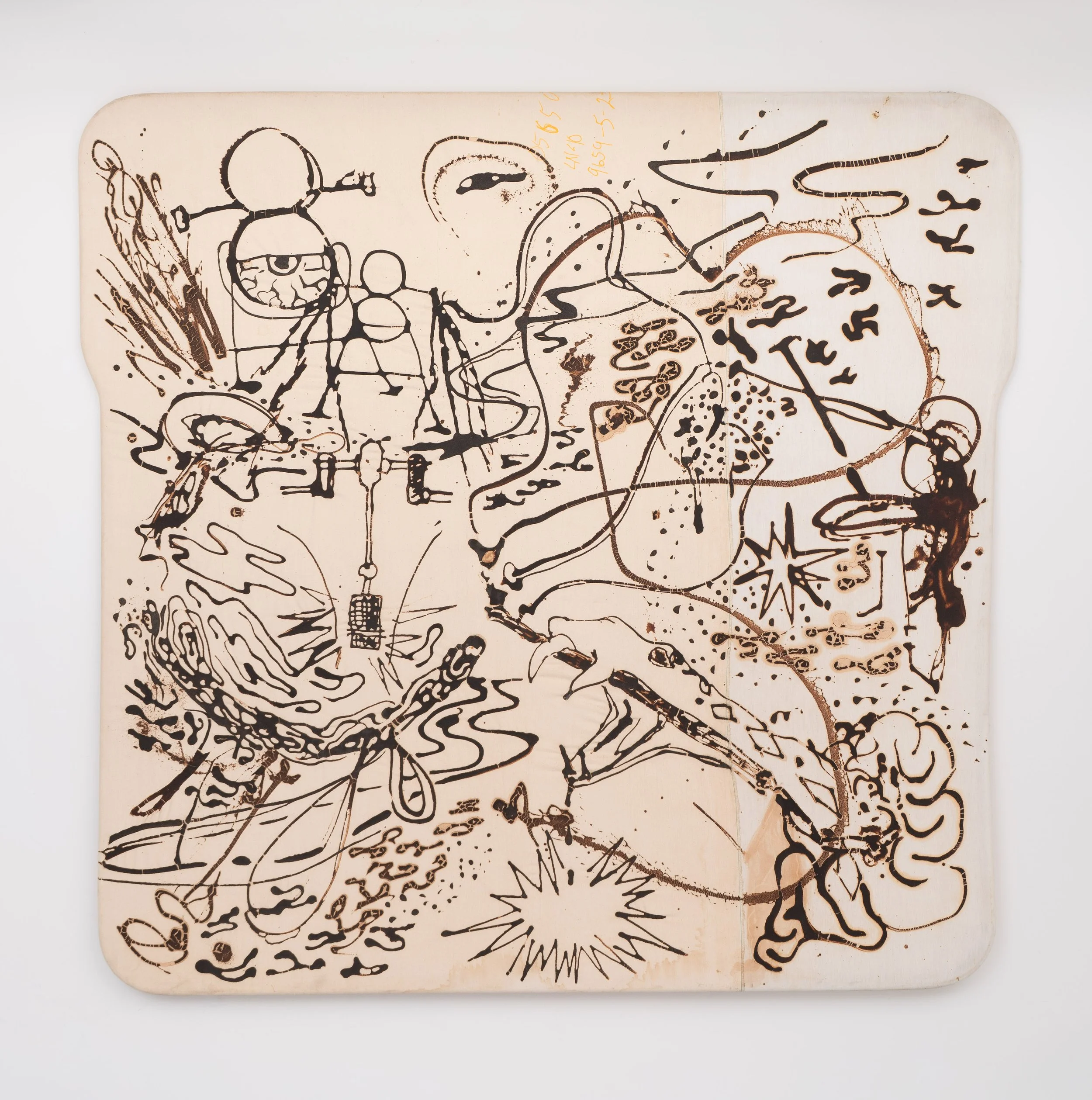 Bill Saylor,  Occupant Stimulator , 1996. Sea kelp on fabric, 81 1/2 x 81 1/2 in
