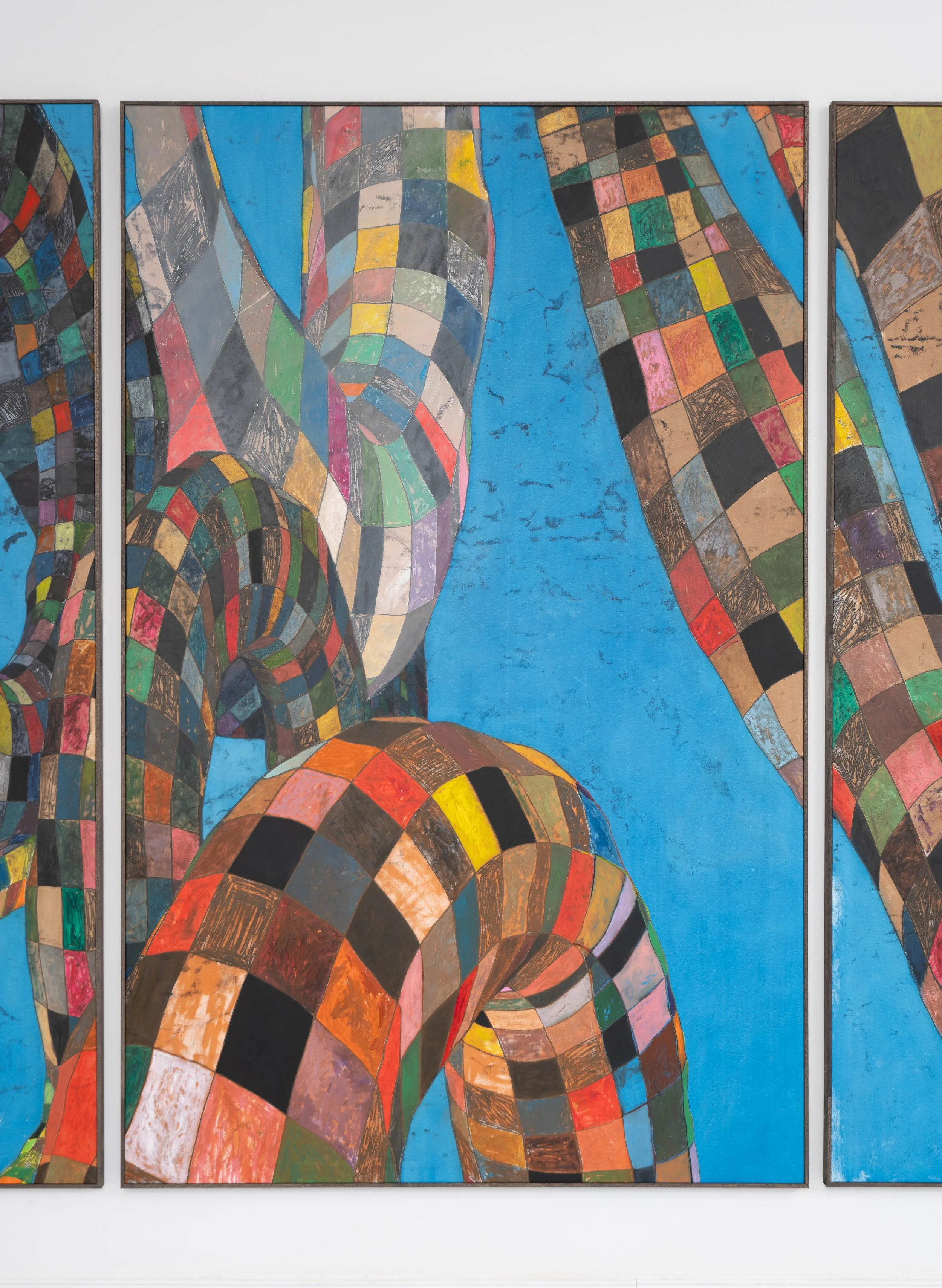 Nick Irzyk,  Factory , 2025 (detail). Oil on canvas, 91 1/4 x 236 1/2 in.