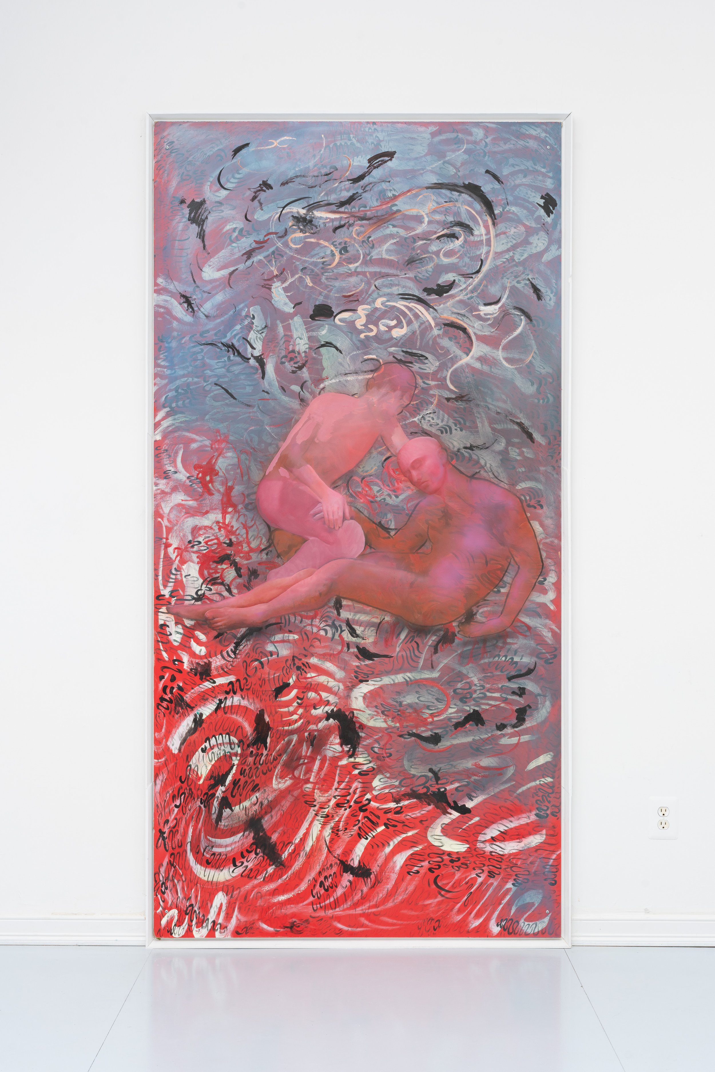 Pat Reynolds,  Venus Lamenting the Death of Adonis , 2024–2026. Oil, acrylic, and latex on gypsum board, painted pine; 98 x 50 x 2 in.