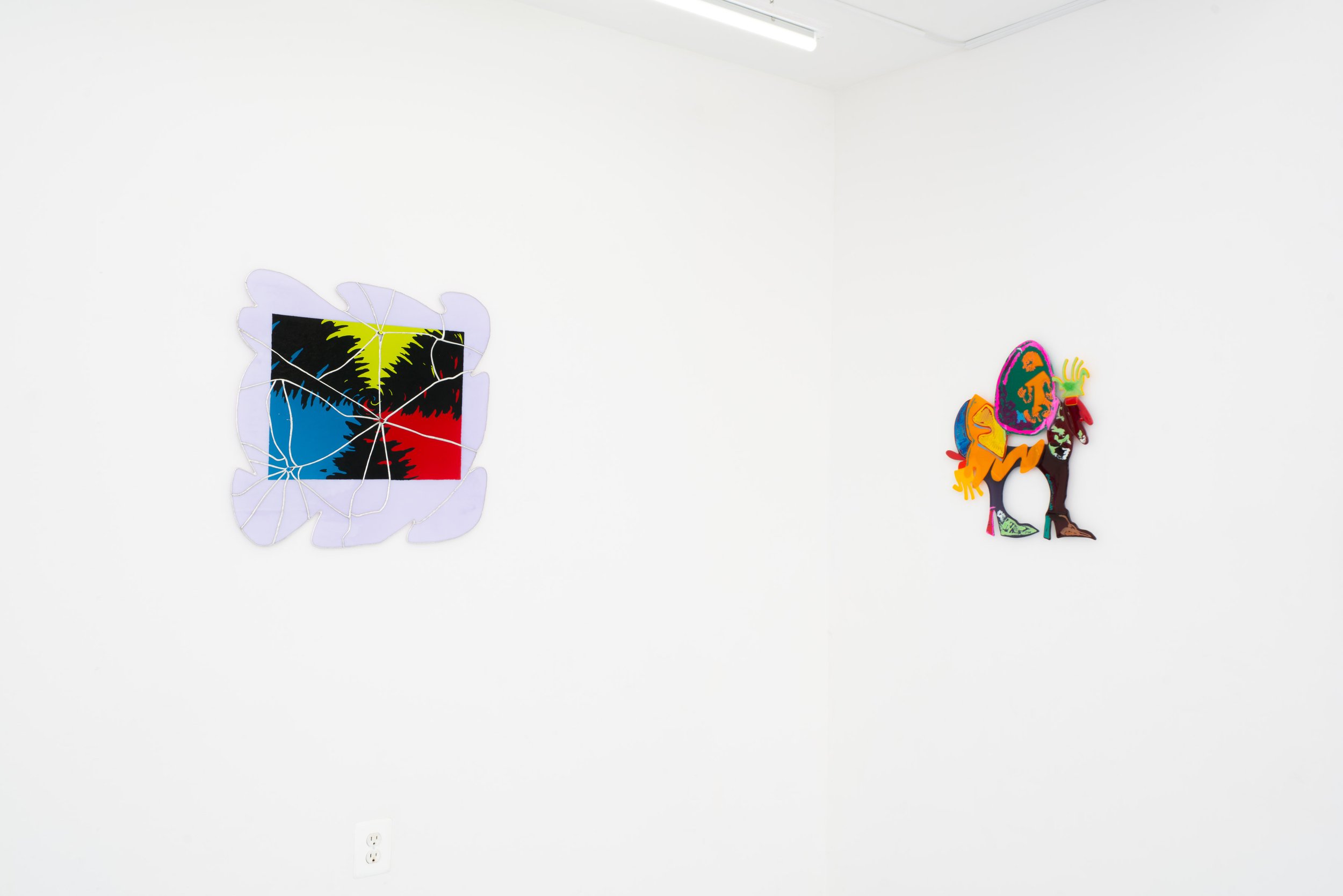 Installation view, Jonny Campolo: RED JAZZ SHOE SHINE, Ptolemy, Glendale, NY, 2025