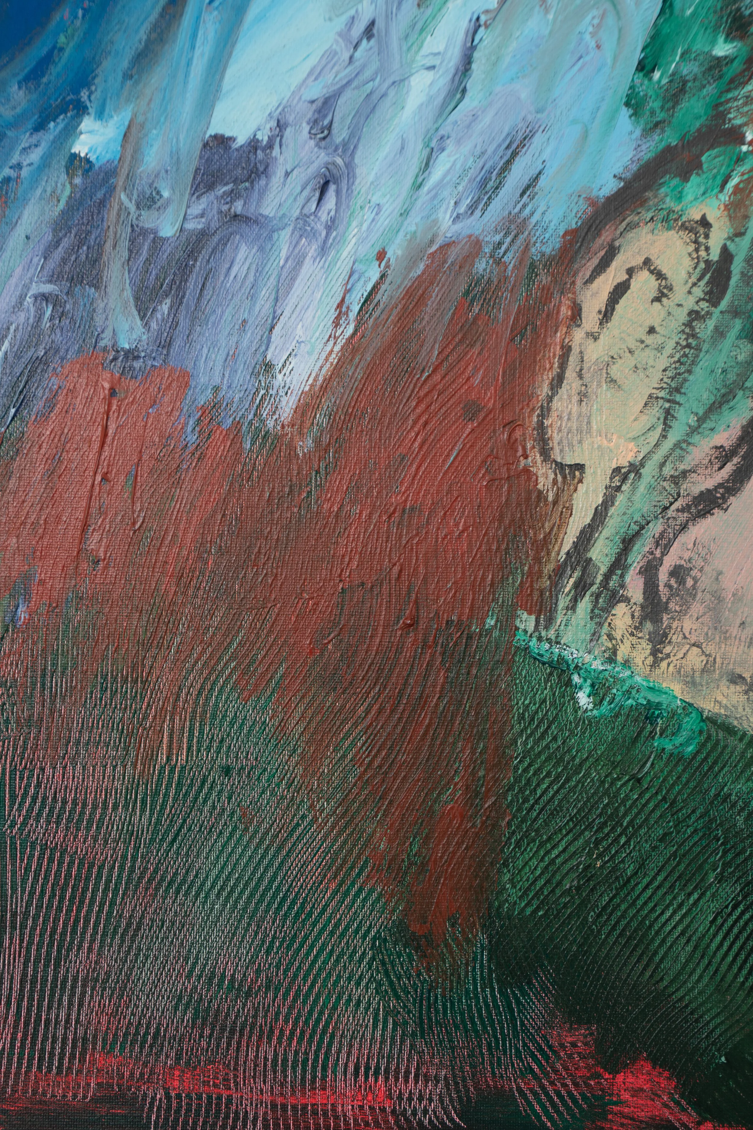 Chris Retsina,  After Dinner in Flushing , 2025 (detail). Acrylic on canvas, 20 x 16 in.