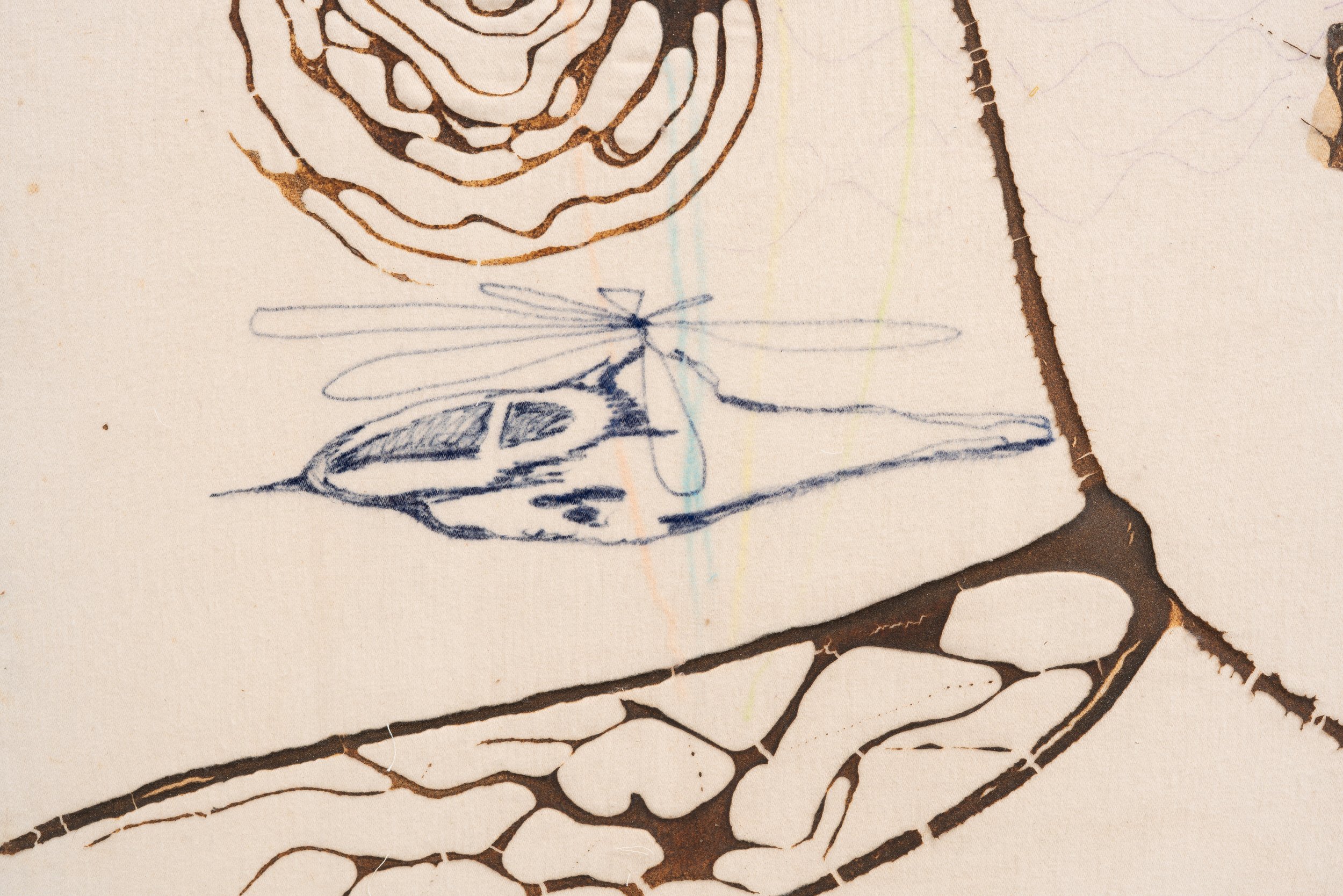 Bill Saylor,  Untitled , 1995 (detail). Sea kelp on fabric, 91 x 84 in