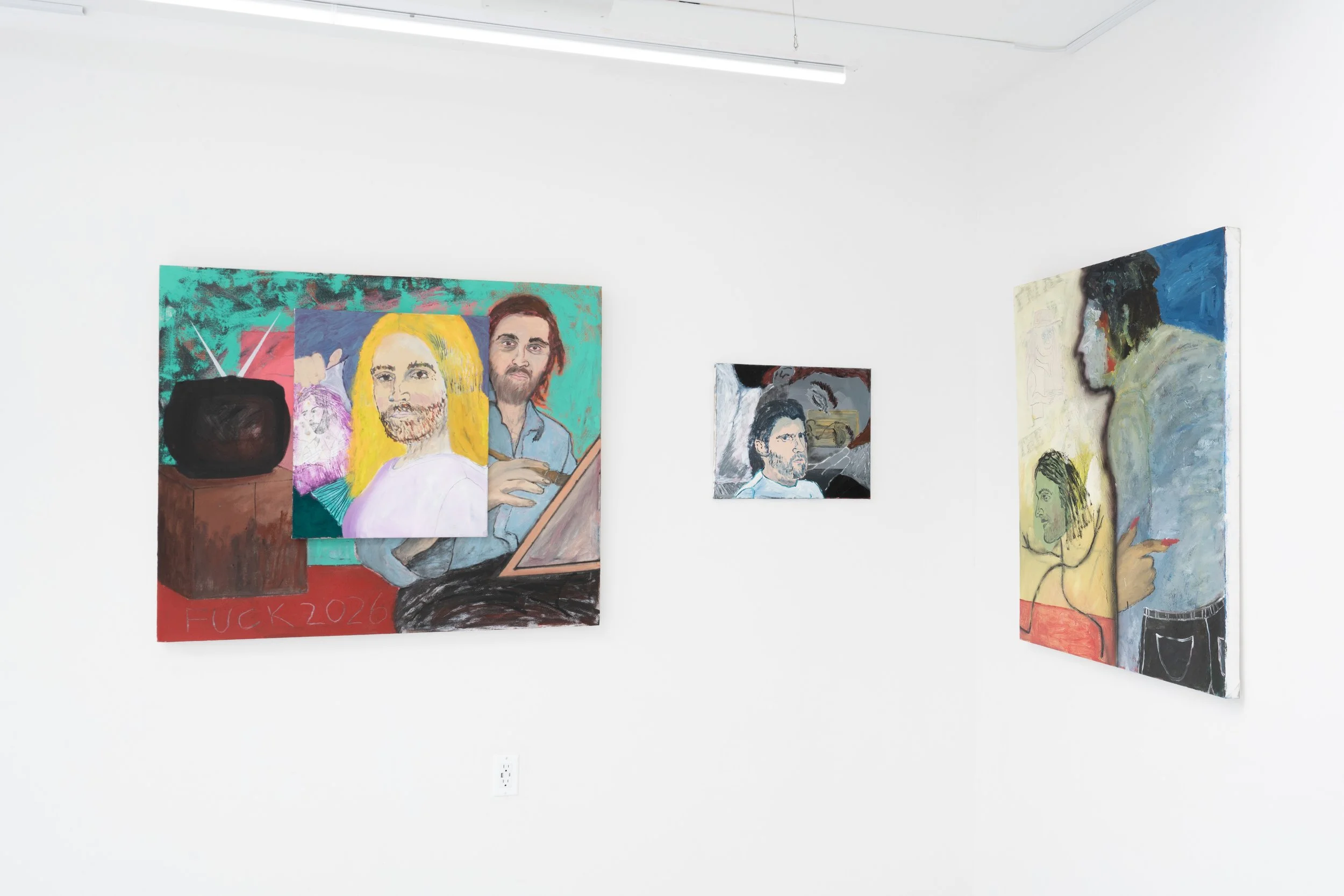 Installation view: Chris Retsina:  O No! I'm Out of Fash . Ptolemy, Glendale, NY, 2026.
