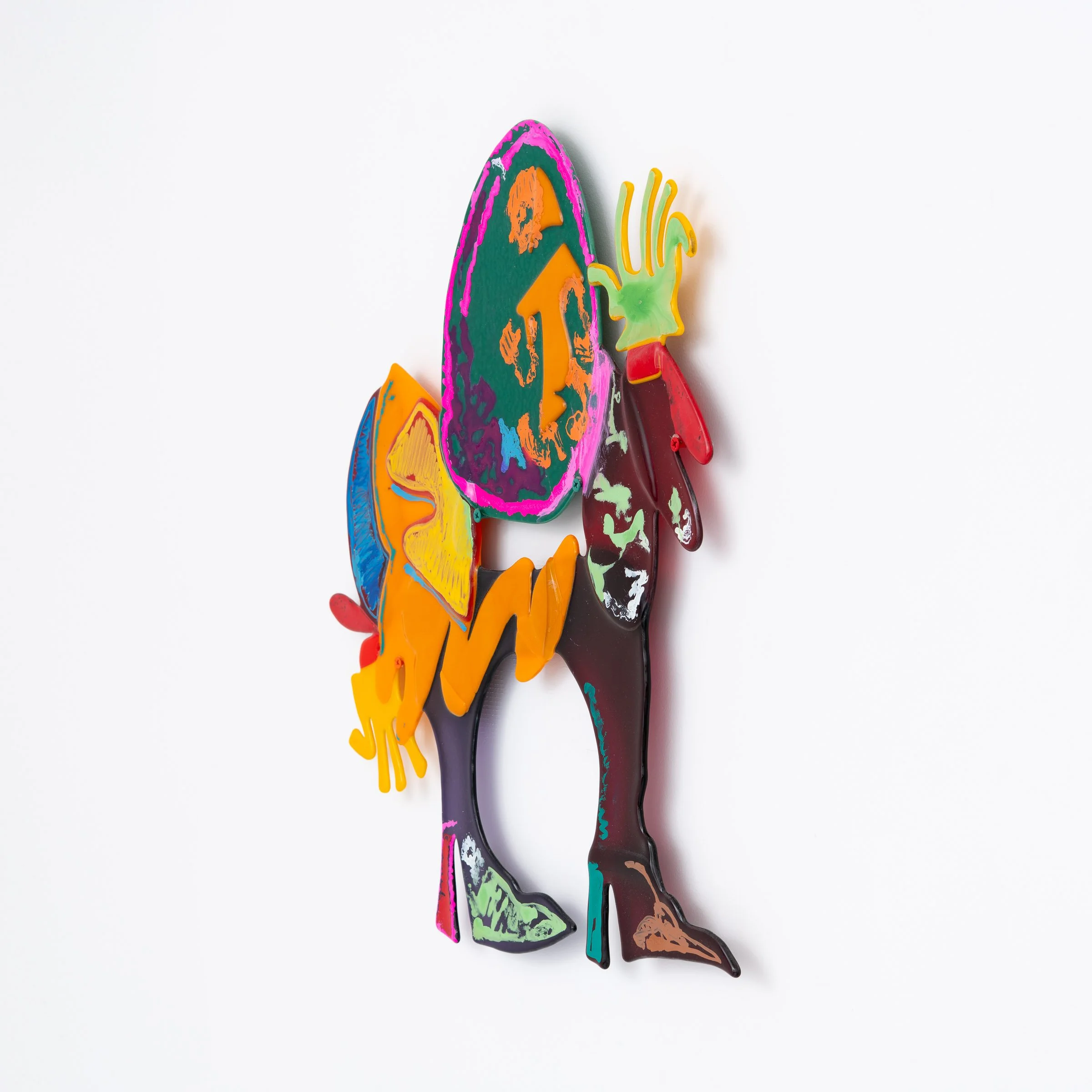 Jonny Campolo
Bad Egg, 2020-2023
Oil on slumped glass, powder coated screws
21 x 18 in