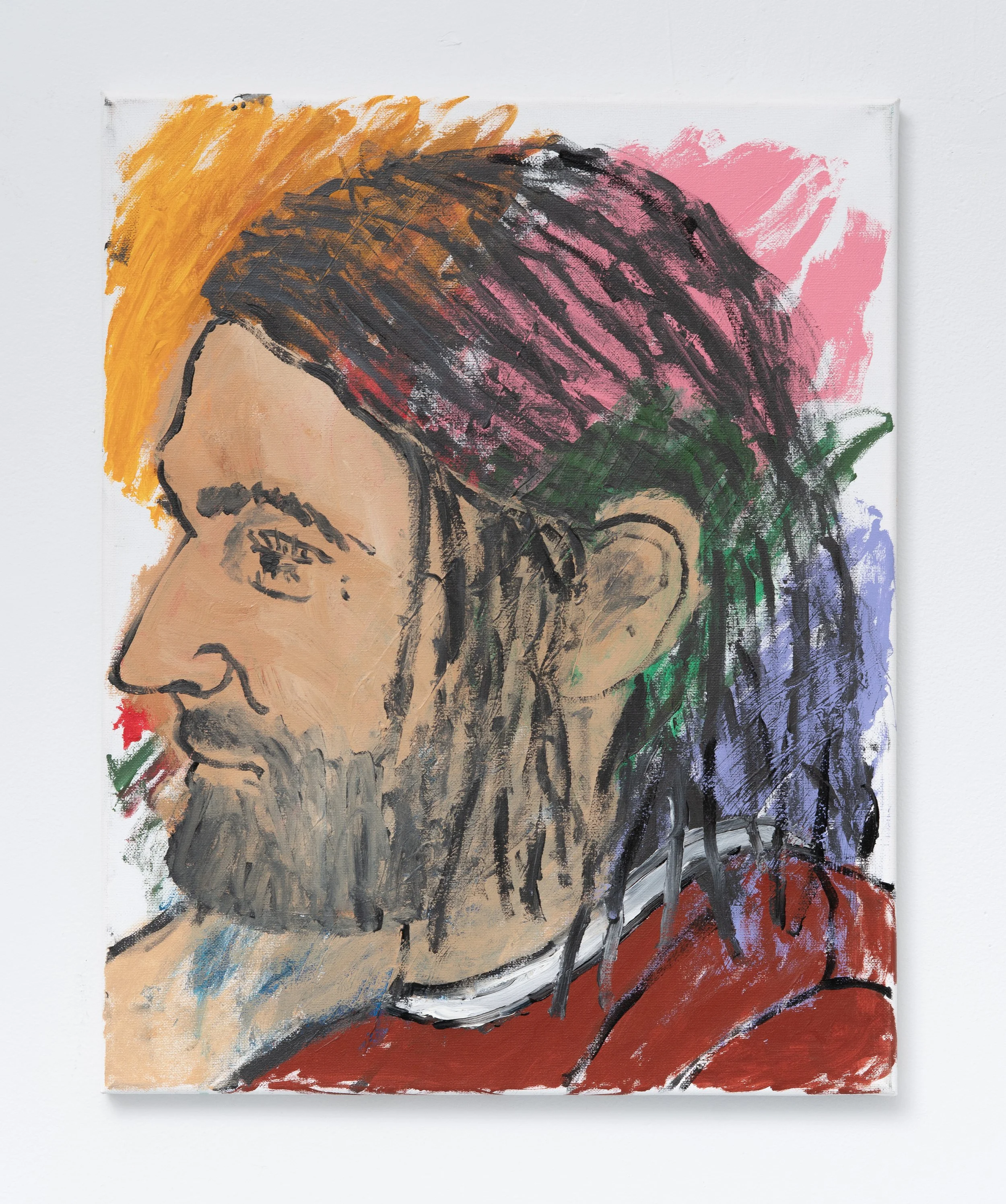 Chris Retsina,  Self Portrait , 2025. Acrylic on canvas, 20 x 16 in.