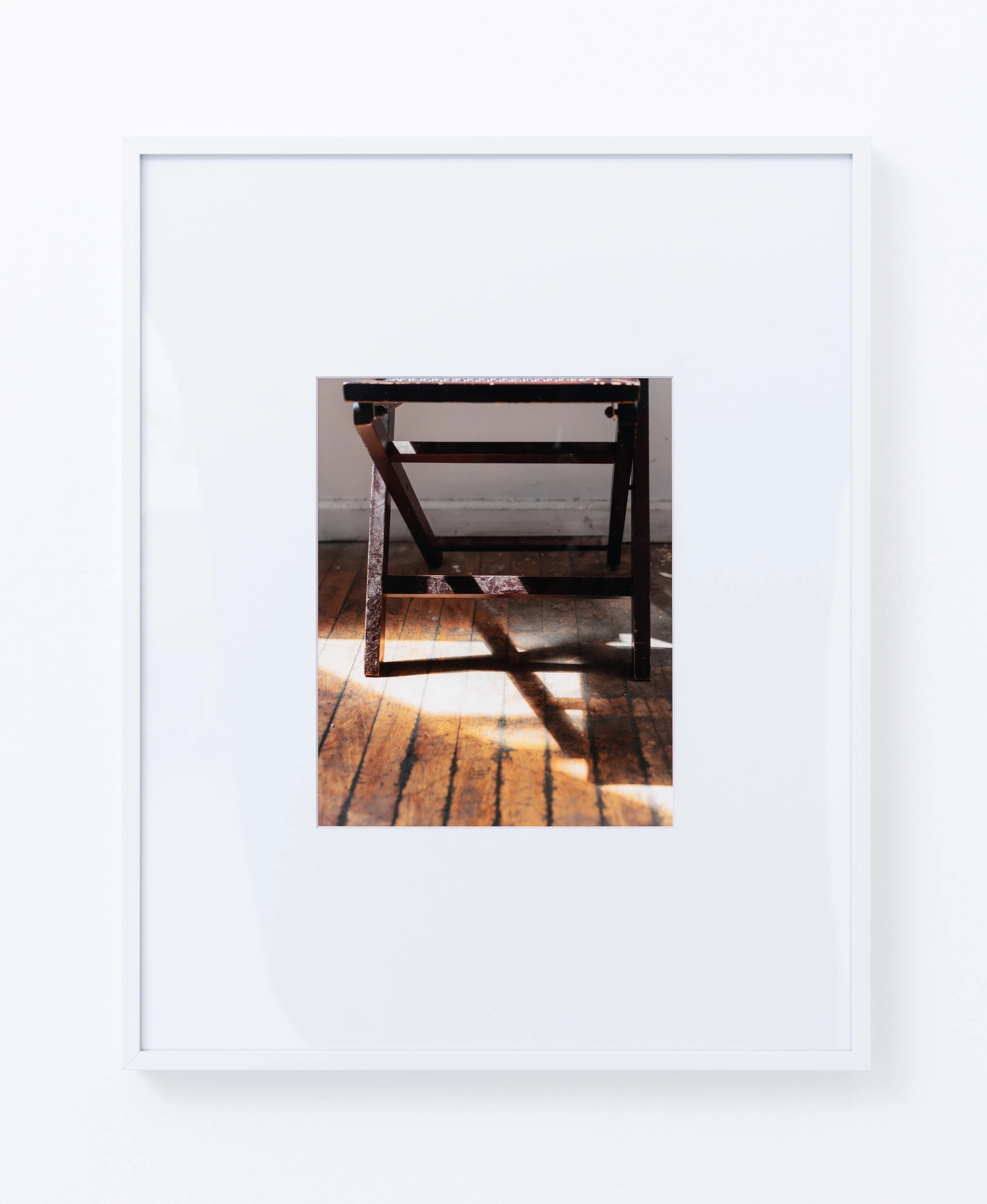 Amiko Li,  Untitled (artist’s leg) , 2025. Inkjet print in aluminum frame, 20 3/16 x 16 3/16 x 1 in. Printed 2025. Edition of 3 plus 1 AP.