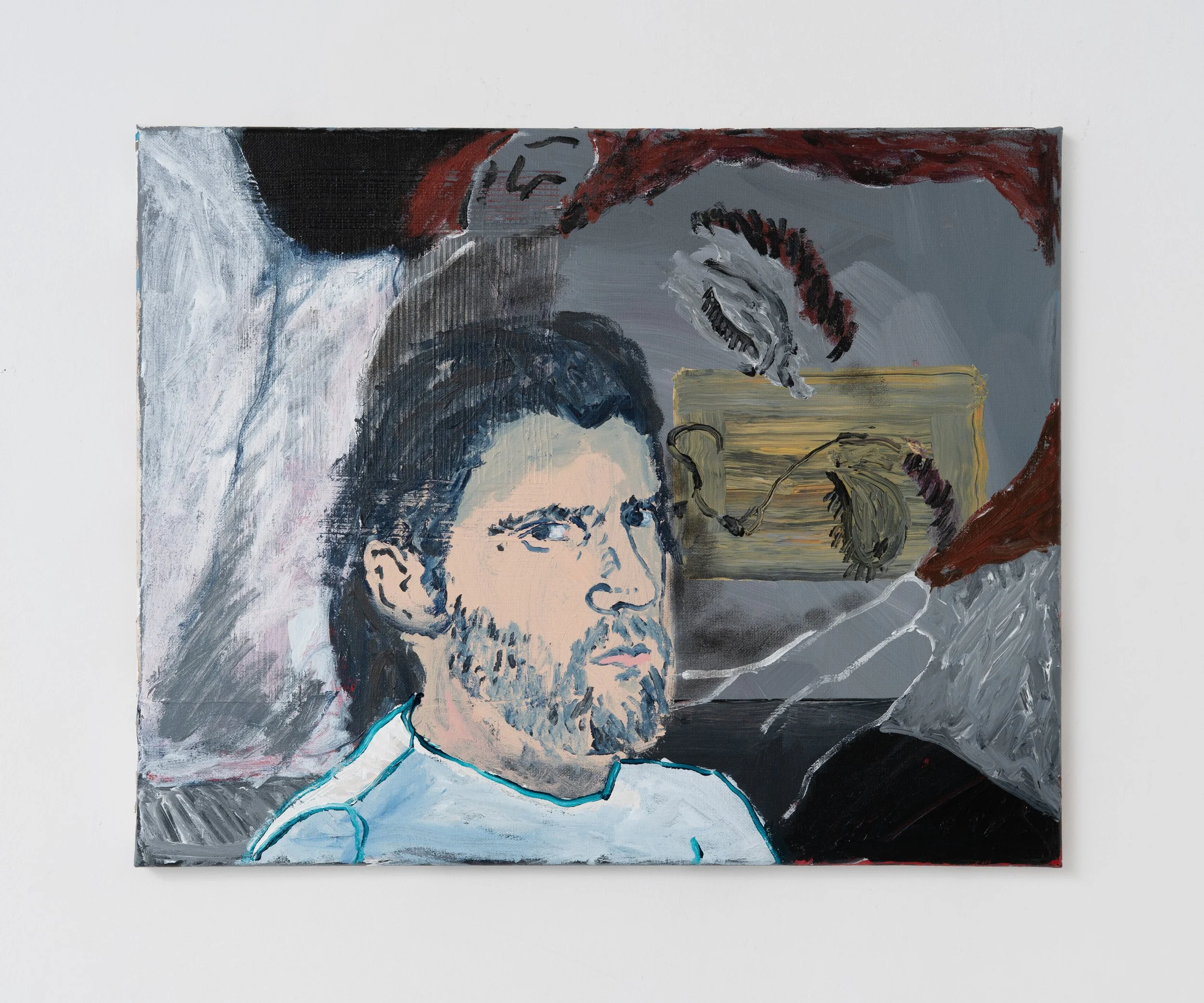 Chris Retsina,  Sleep , 2025. Acrylic on canvas, 16 x 20 in.