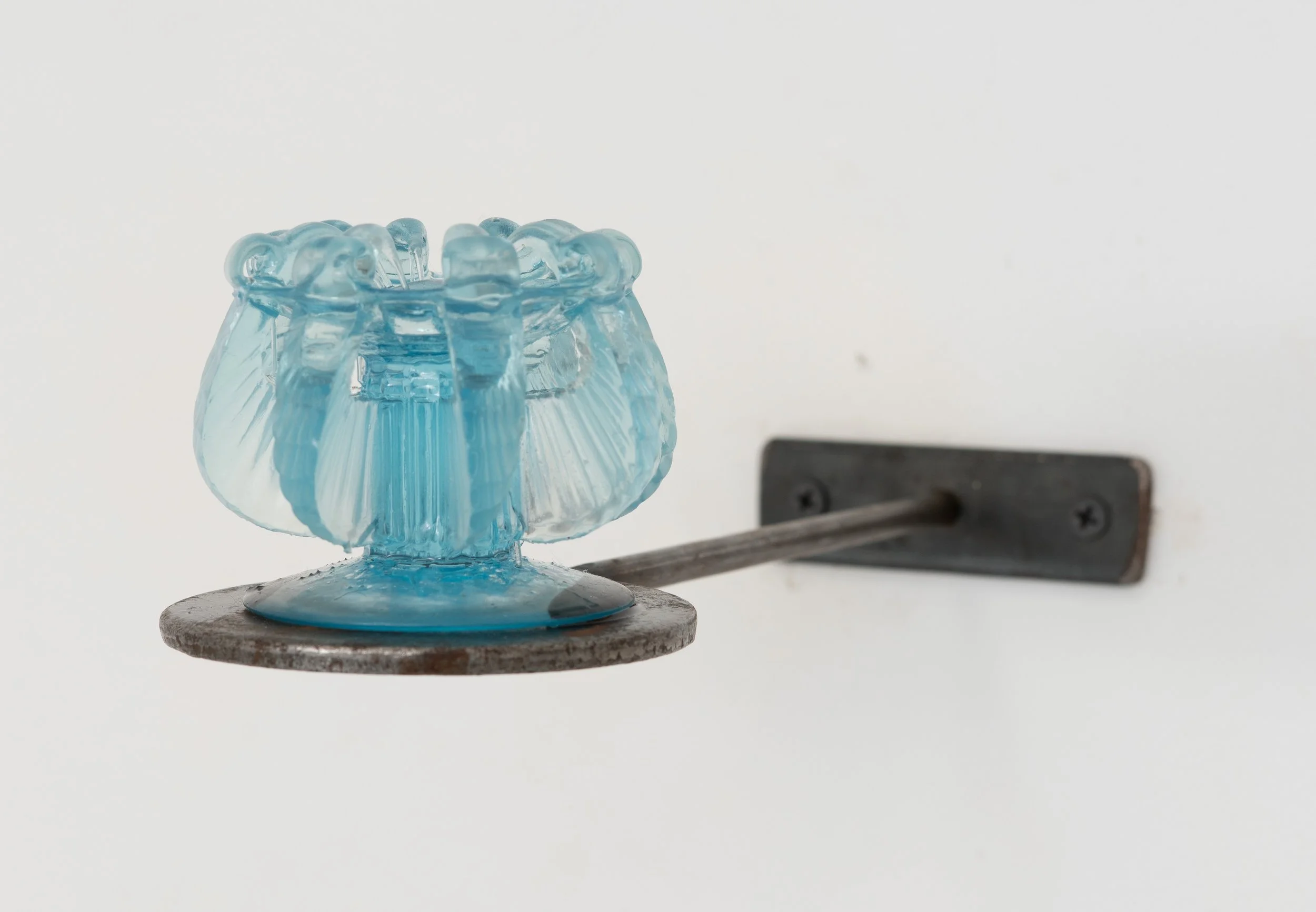 Miguel Ángel Salazar & Carlos Iván Hernández,  Actinoscyphia , 2023. CAD rendering, 3D printed resin, custom metal holders, 3 x 4 x 4 in.