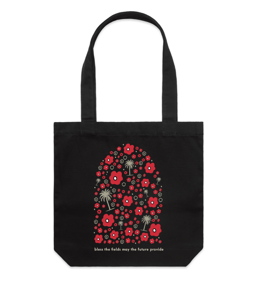 Flowers Tote - BLACK