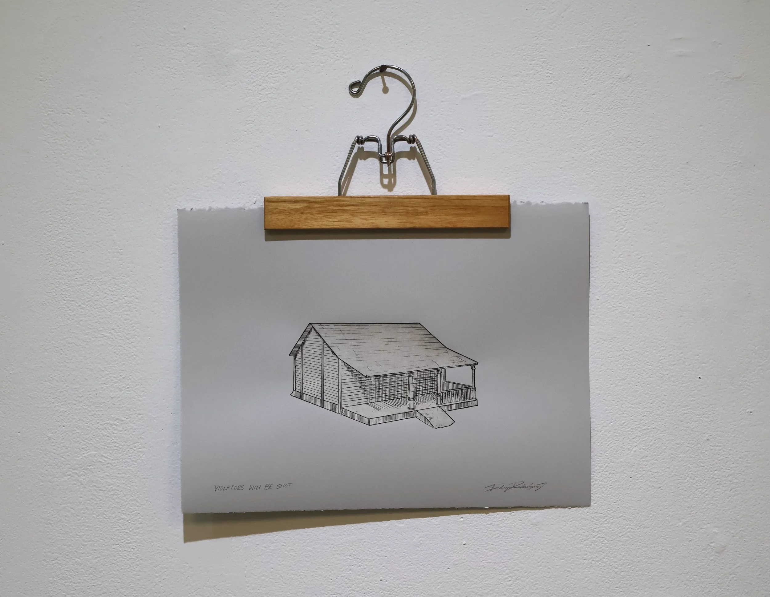 VIOLATORS WILL BE SHOT, 2026
etching and chine collé
11x14 inches