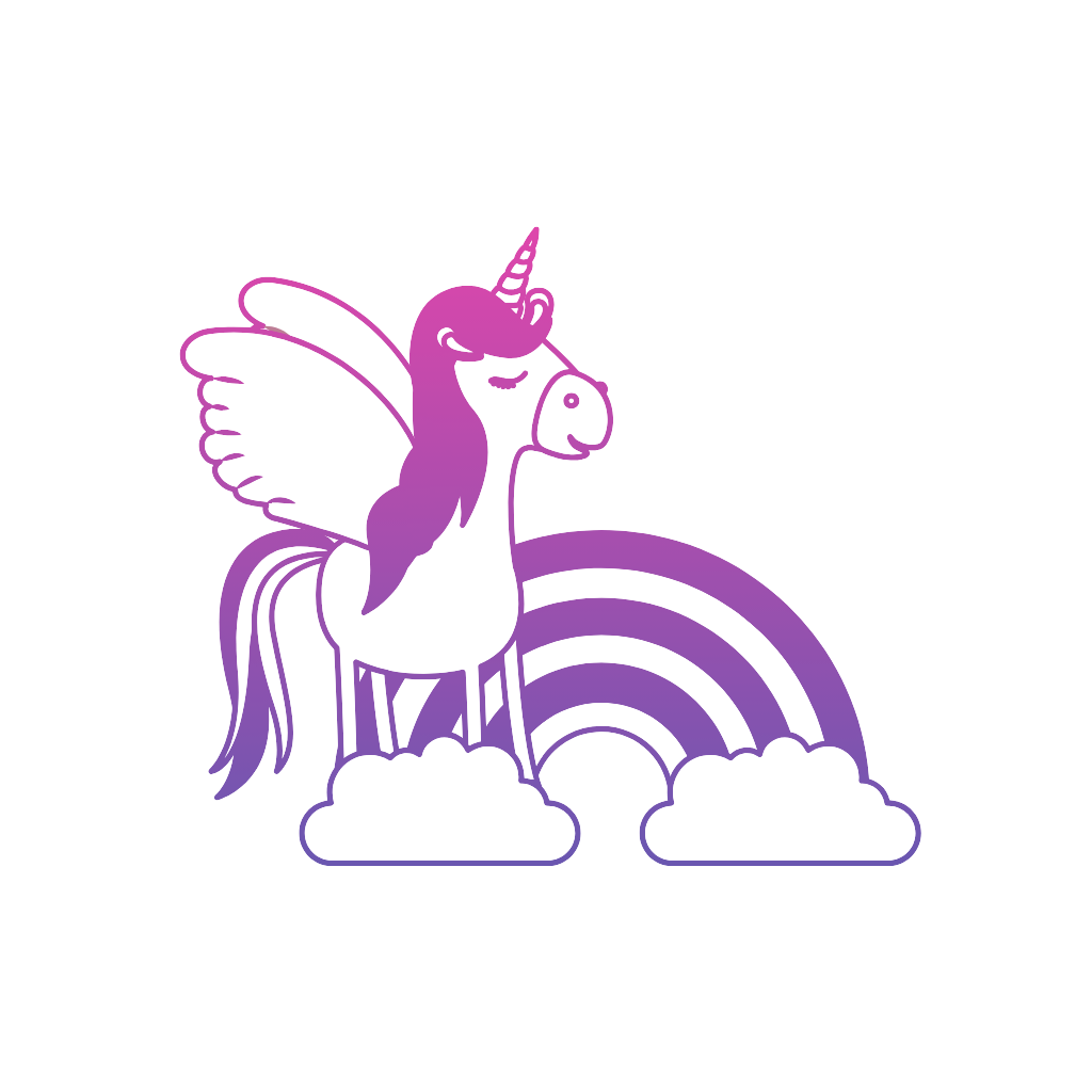 Unicorn and rainbow