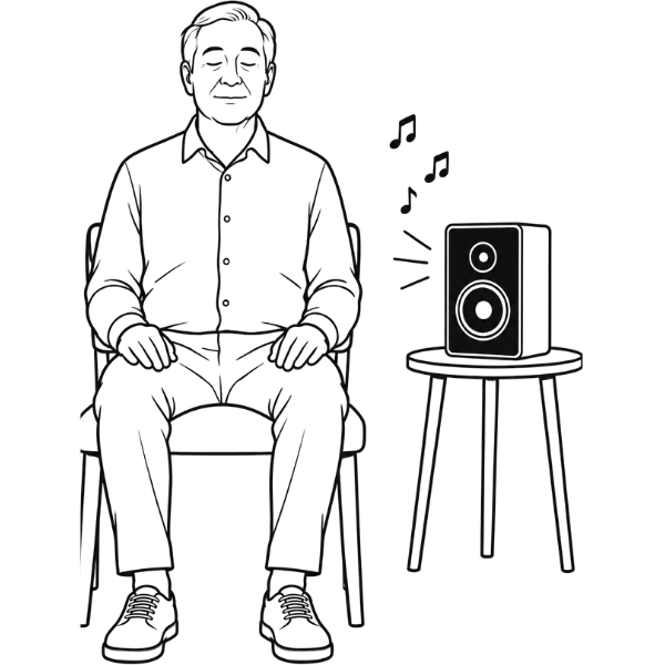 You follow the prompts of the audio guidance of the Dalian Method, guiding you step-by-step
