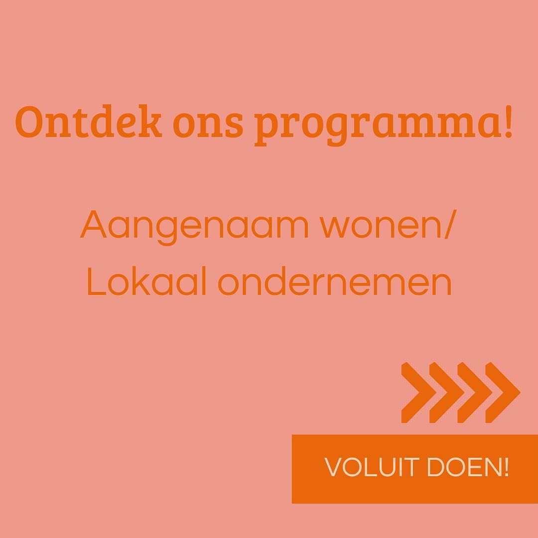 AANGENAAM WONEN EN LOKAAL ONDERNEMEN! 🏡🧑&zwj;💼

Leer onze programma beter kennen!! 

Nood aan meer info? Je kan alles terugvinden op onze website (www.voluit-as.be/themas)
