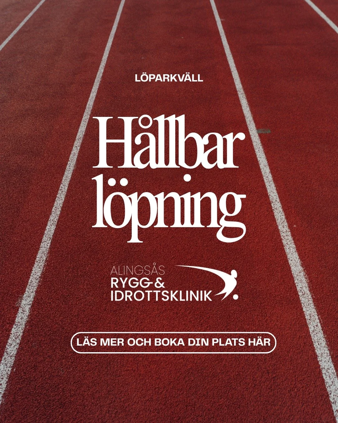 L&ouml;parkv&auml;ll - En kv&auml;llsf&ouml;rel&auml;sning p&aring; Alings&aring;s Rygg &amp; Idrottsklinik

V&auml;lkommen till en inspirerande kv&auml;ll f&ouml;r alla som &auml;lskar l&ouml;pning &ndash; oavsett om du &auml;r nyb&ouml;rjare, motio