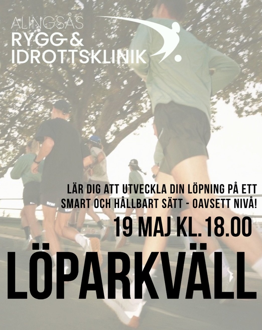 19 maj h&auml;nder det &ndash; l&ouml;parkv&auml;ll hos oss 🏃&zwj;♀️🔥

Under kv&auml;llen f&aring;r du l&auml;ra dig hur du kan utveckla din l&ouml;pning p&aring; ett smart, h&aring;llbart och effektivt s&auml;tt &ndash; oavsett niv&aring;.

Du f&a