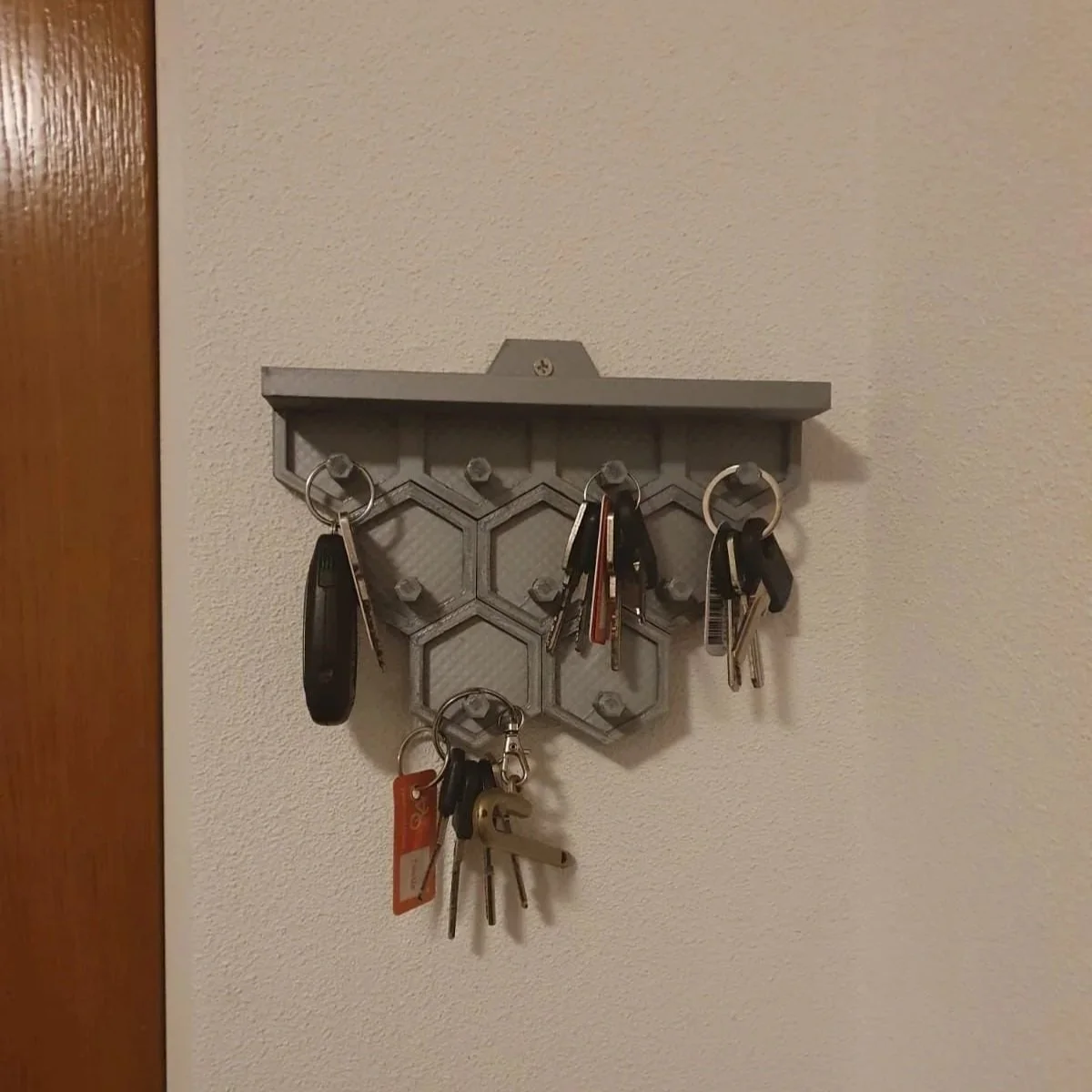 Een modulair 3D geprinte sleutelhanger.