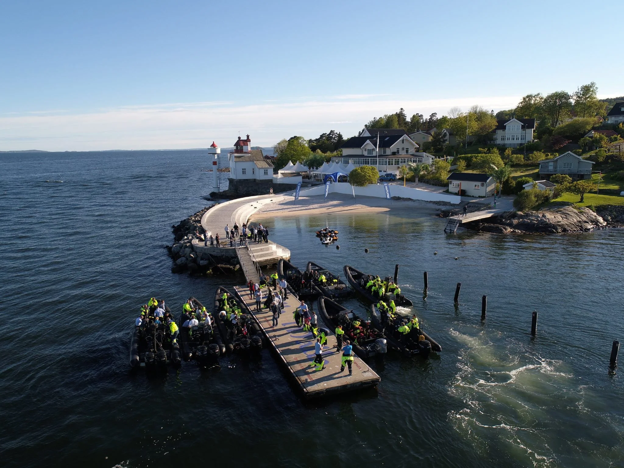 Teambuilding med RIB-båt under kickoff på Vilma Sjøbad i Oslofjorden