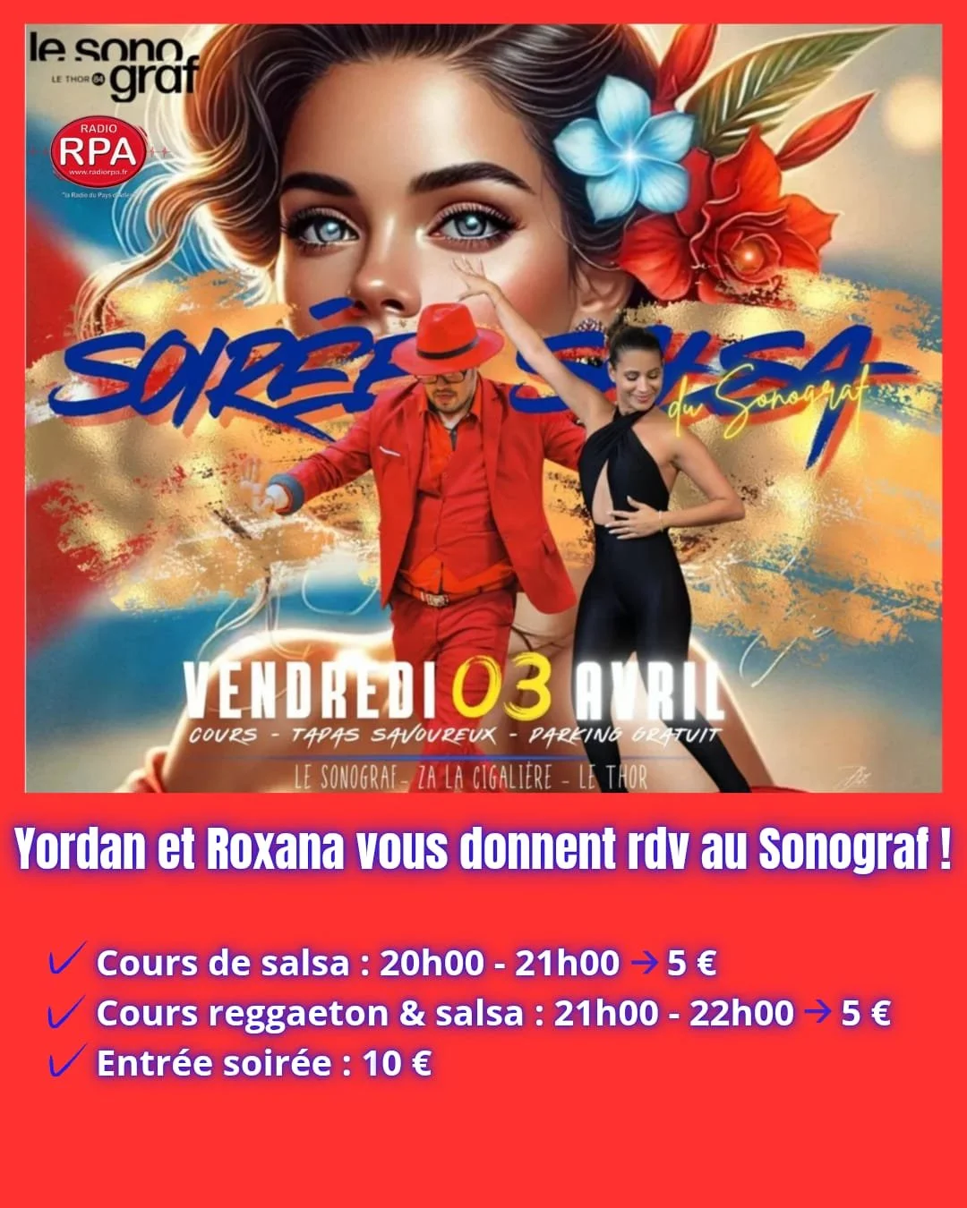 SOIREE SALSA AVEC YORDAN ET ROXANA 