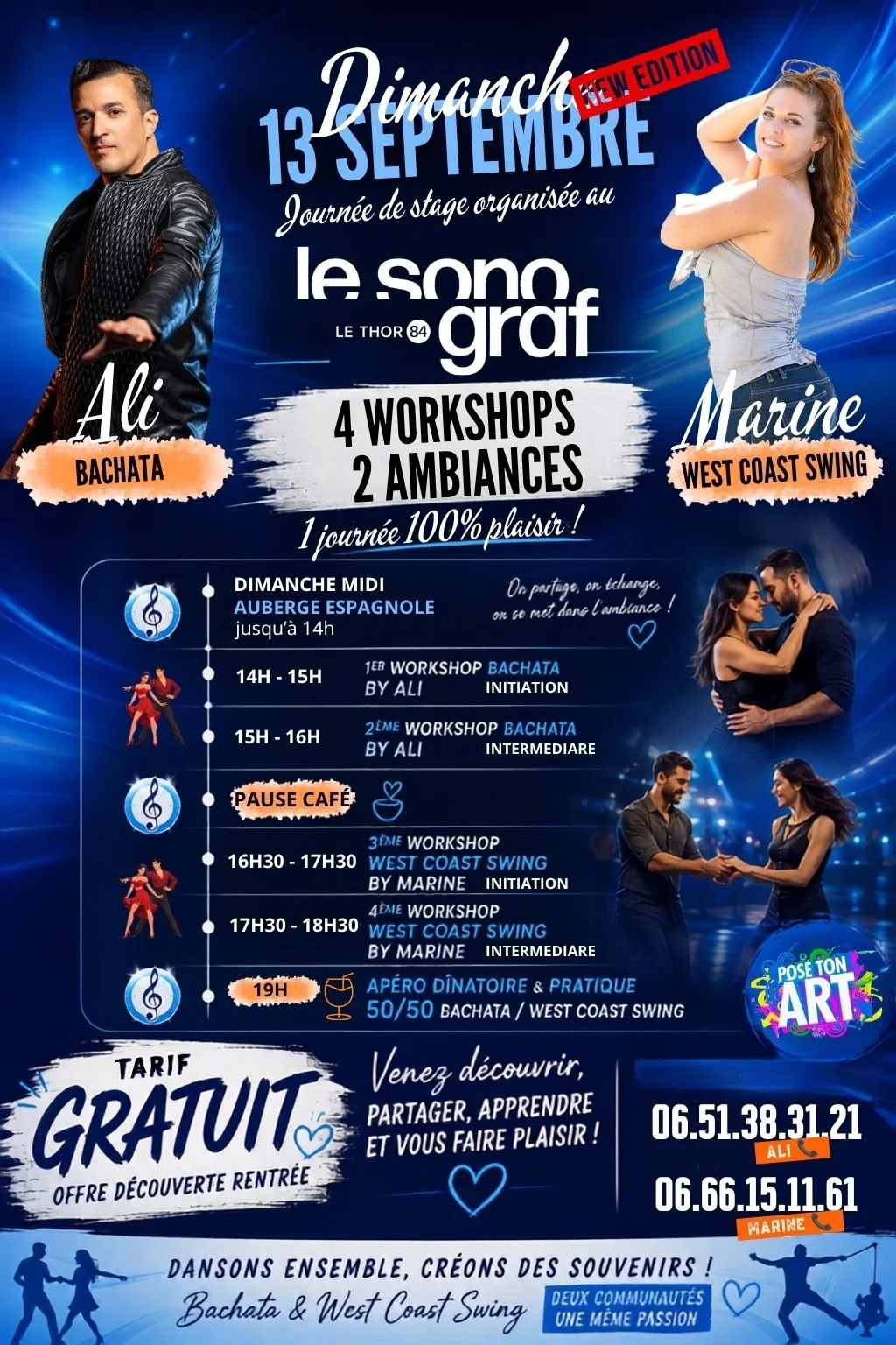 BACHATA ET WEST COAST DECOUVERTE