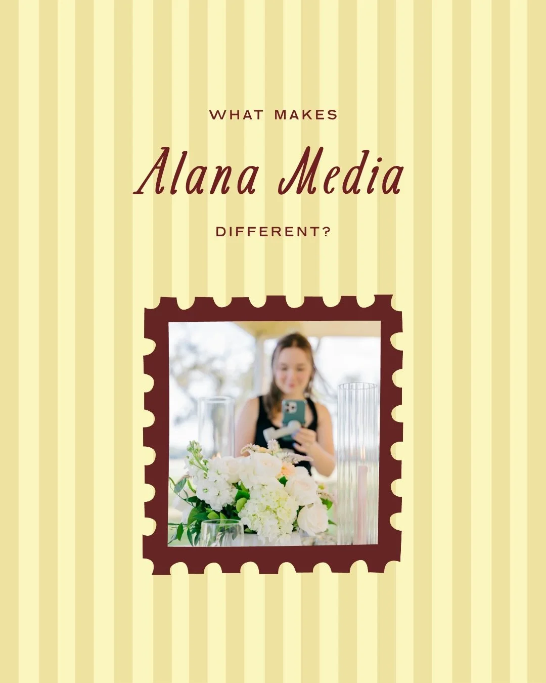 There are a lot of people who can create content.

There are a lot of people who can manage social media.

What makes my business different is that I don&rsquo;t just look at your business from the outside.

I work in the wedding industry, I manage s