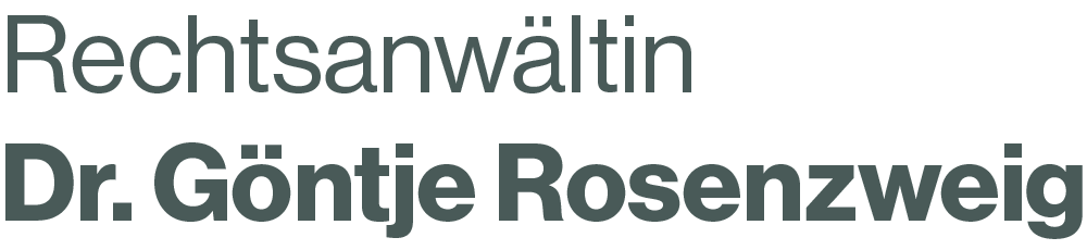Rechtsanwältin Dr. Göntje Rosenzweig