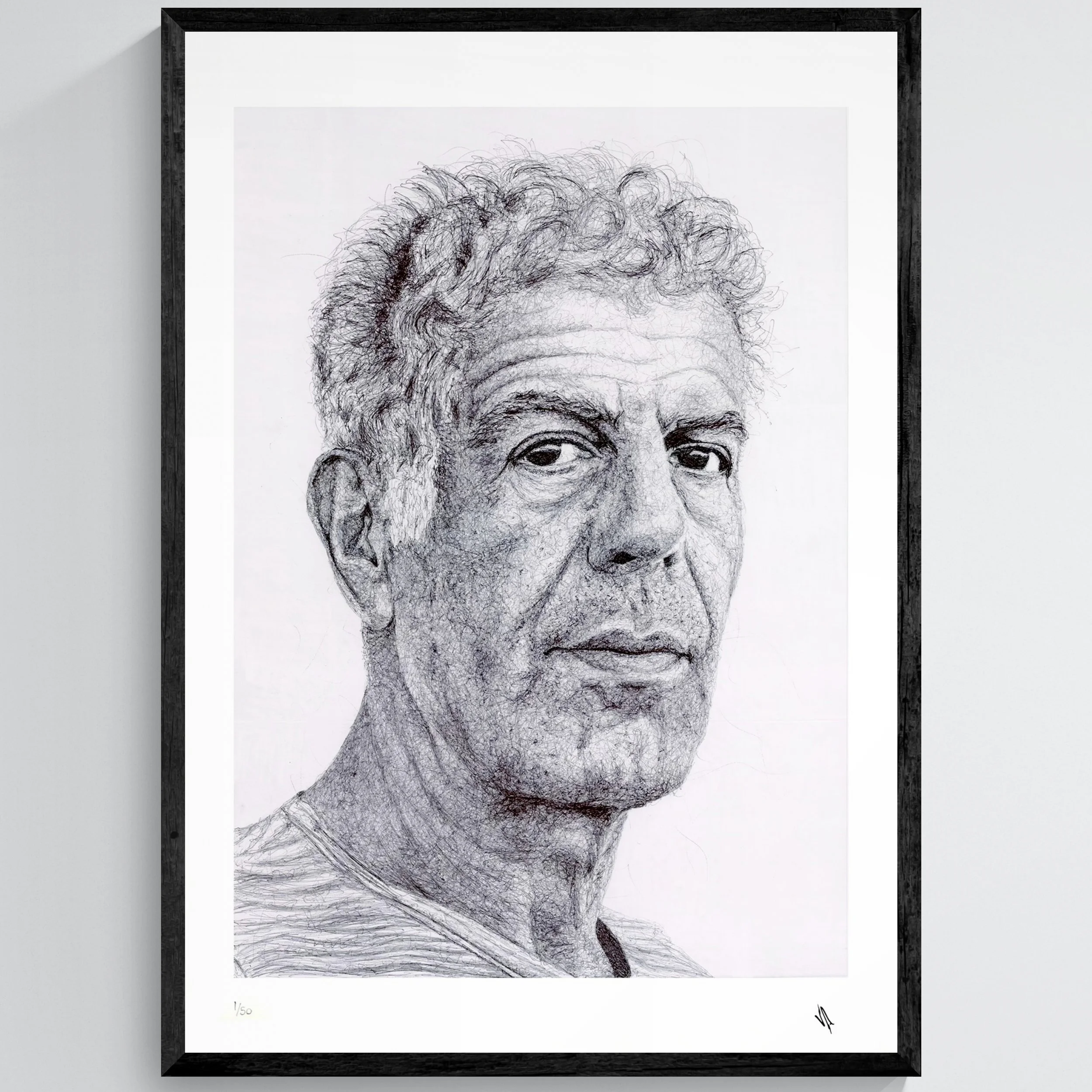 Anthony Bourdain (print) - Framed .jpeg
