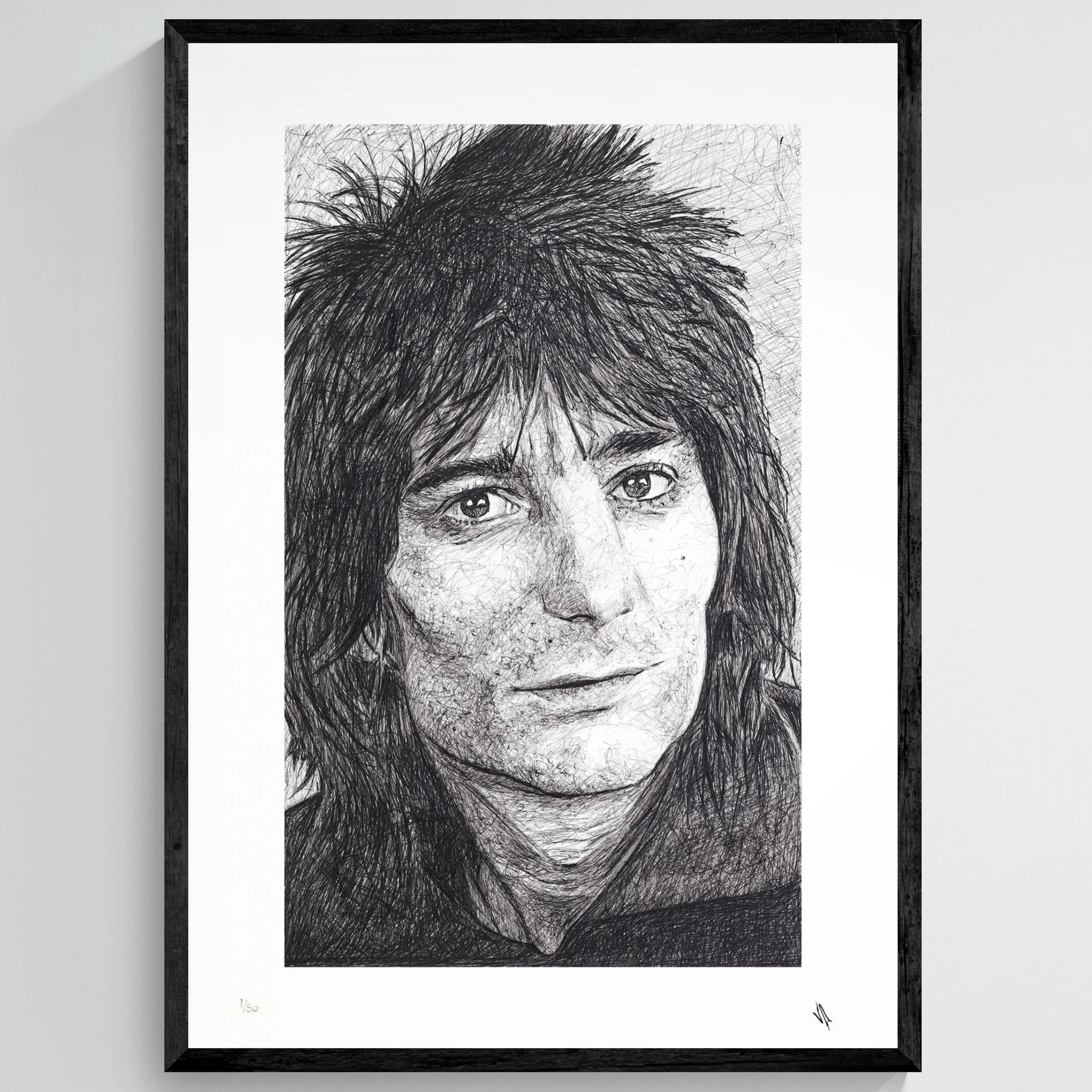 Ronnie Wood (print) - Framed .jpeg