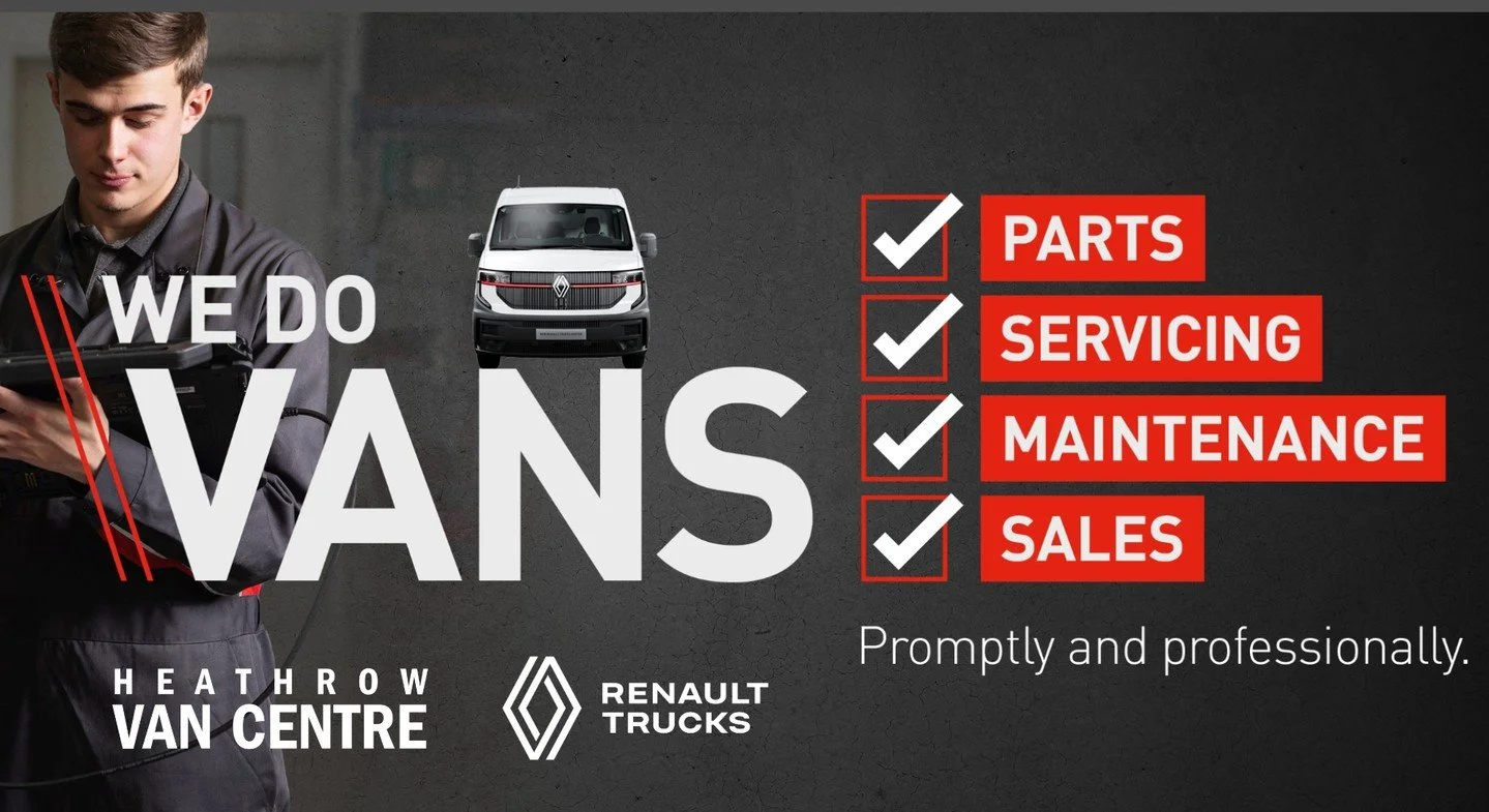 🚚 We Do Vans. Renault Trucks. 💪
At Heathrow Van Centre, we're proud to be your local Renault Trucks Dealership – and your go-to destination for robust, reliable, and ready-for-business Renault Trucks and Vans.
Whether you're after the versa