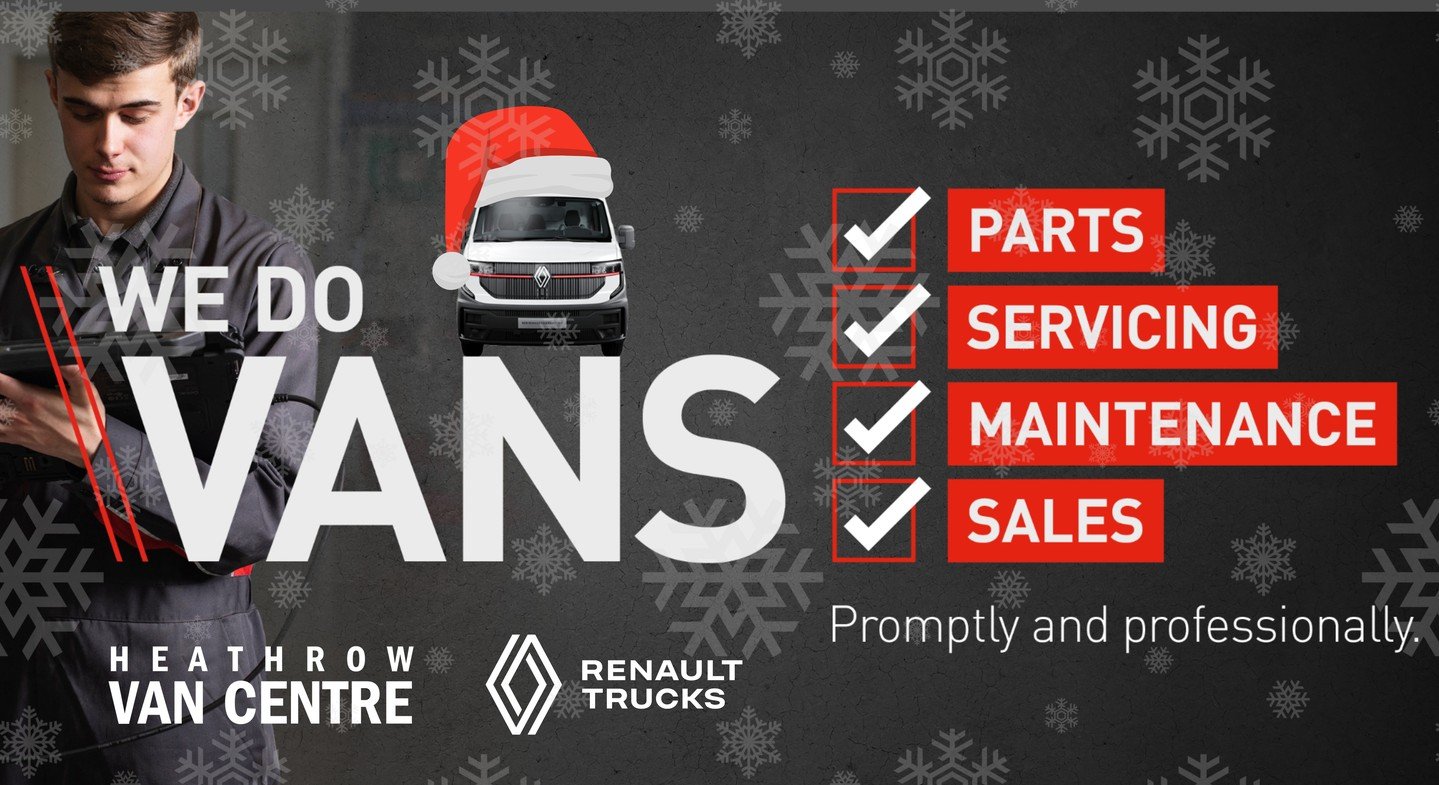 🎄🚛 Your Trusted Renault Trucks Dealership &ndash; Heathrow Van Centre

This Christmas season, keep your fleet running smoothly with Heathrow Van Centre, your authorised Renault Trucks dealership 🎅✨

We&rsquo;re here to support your business with:
