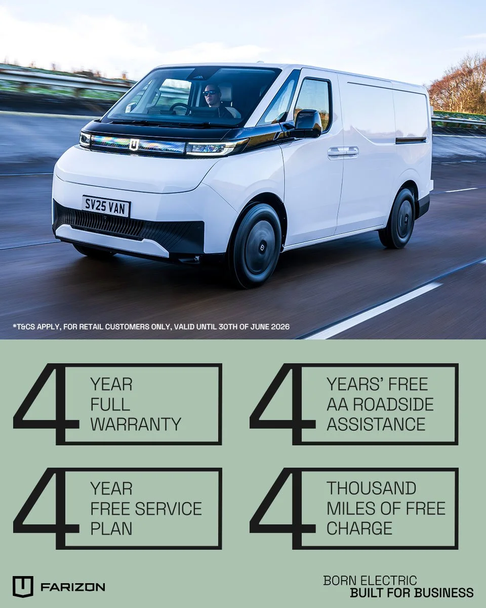 🚨 The Farizon BIG 4 Offer ends 30th June! 🚨

Thinking about making the switch to electric? There&rsquo;s never been a better time to experience the all-new Farizon SV with this incredible BIG 4 Offer:

✅ 4-Year Full Warranty (including 8 years batt