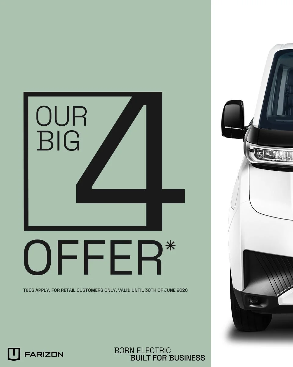 🚨 The BIG 4 Retail Offer on the Farizon SV is here &mdash; but only until 30th June 2026 ⏳

Farizon are making it even easier to switch to electric with an unbeatable package designed to keep your business moving:

🔥 The BIG 4 Offer Includes:

✔️ 4