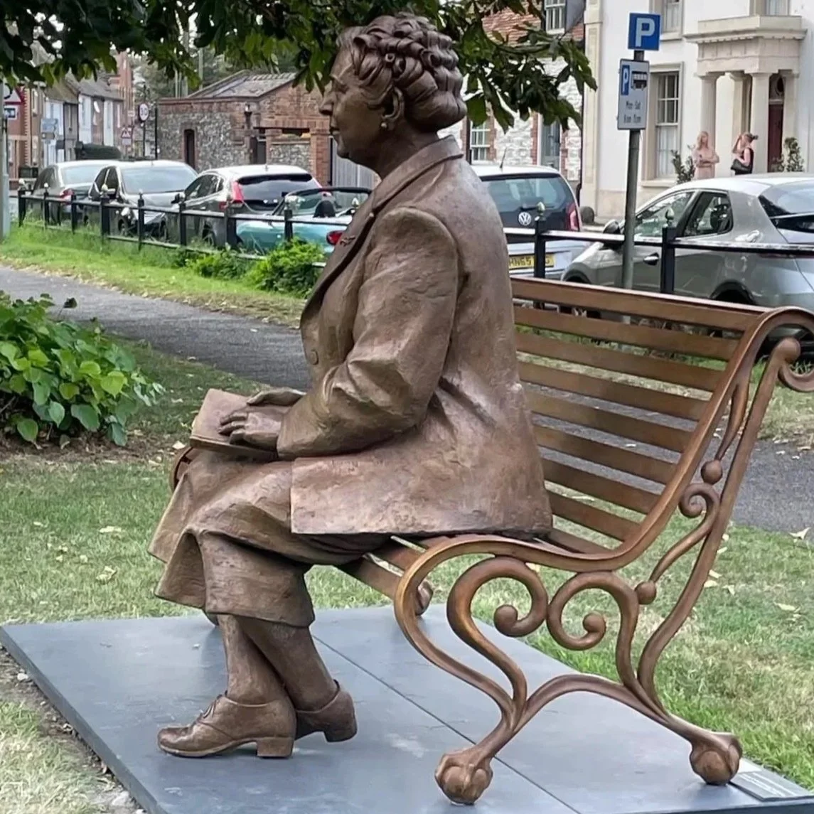 Slate base supplied for the Agatha Christie memorial bronze statue