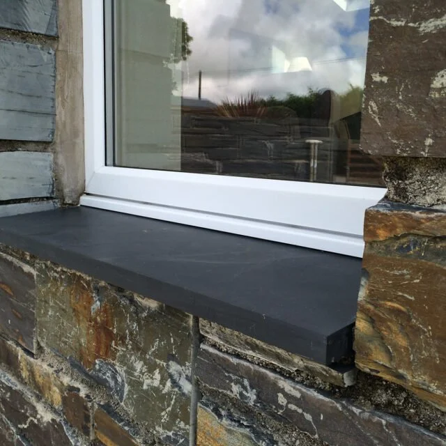 Polished Welsh slate exterior sill