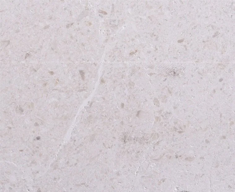 Close-up of Nabresina Limestone a light coloured stone with subtle texture and pattern. LLD Slate Ltd