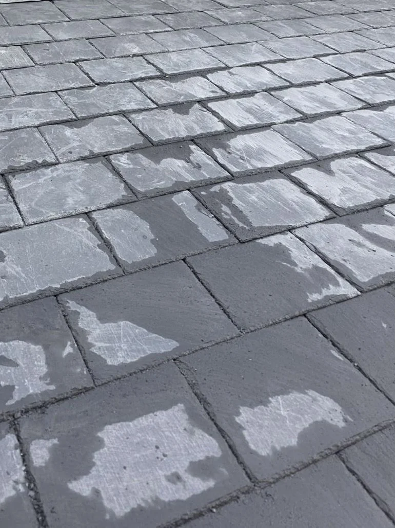 Natural Welsh slate roof installed on a cottage in North Wales