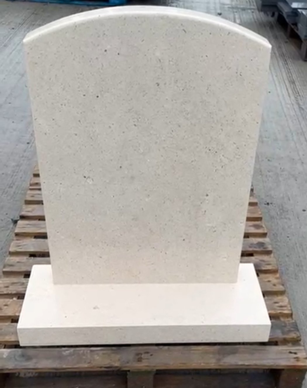 Natural Beige/Grey Nabresina Memorial Headstone